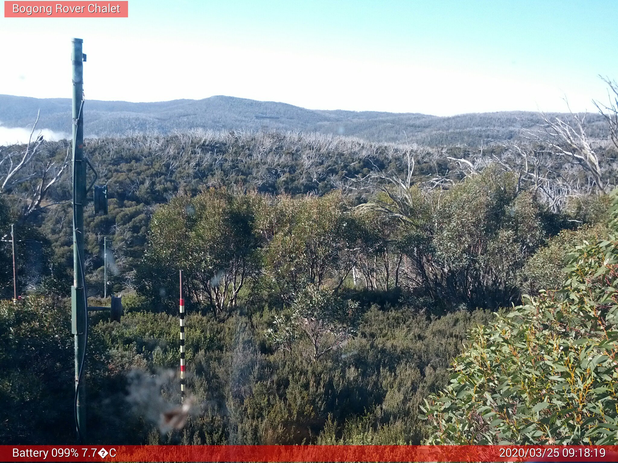 Bogong Web Cam 9:18am Wednesday 25th of March 2020