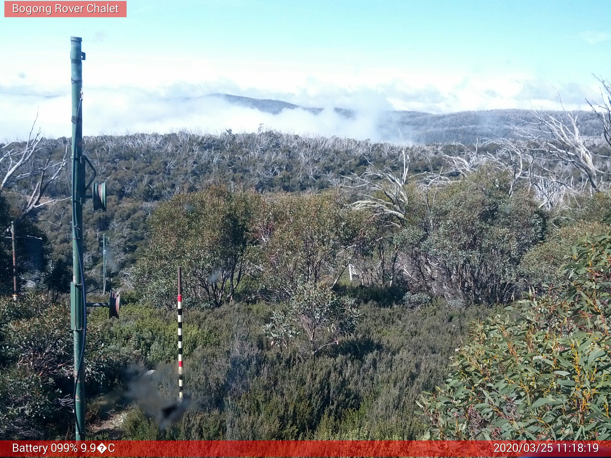 Bogong Web Cam 11:18am Wednesday 25th of March 2020