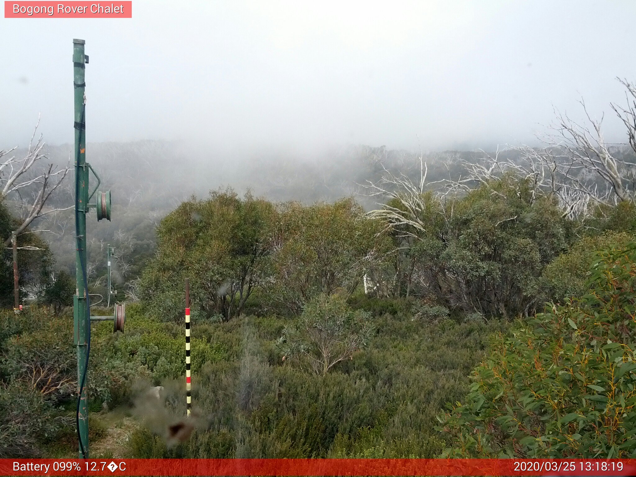 Bogong Web Cam 1:18pm Wednesday 25th of March 2020