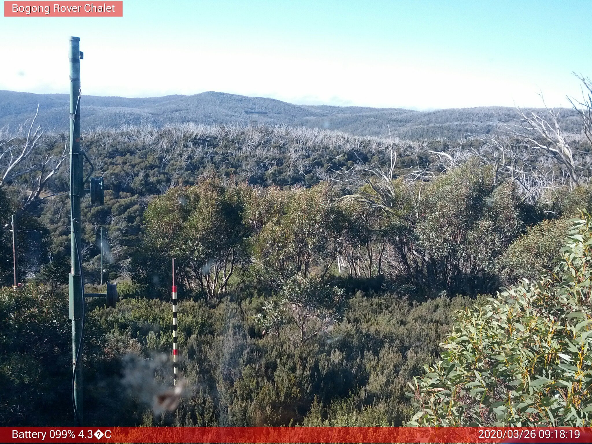 Bogong Web Cam 9:18am Thursday 26th of March 2020