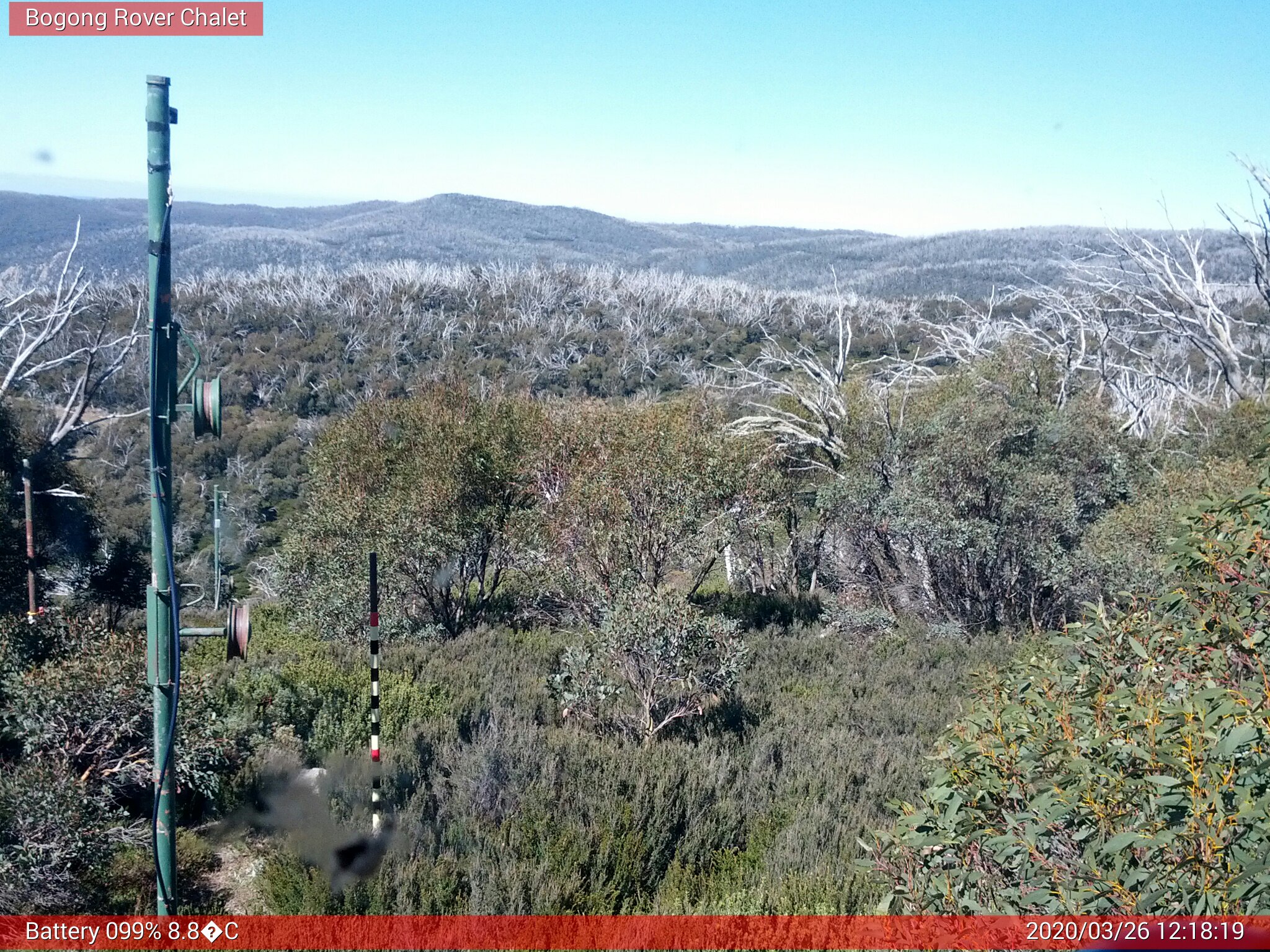 Bogong Web Cam 12:18pm Thursday 26th of March 2020