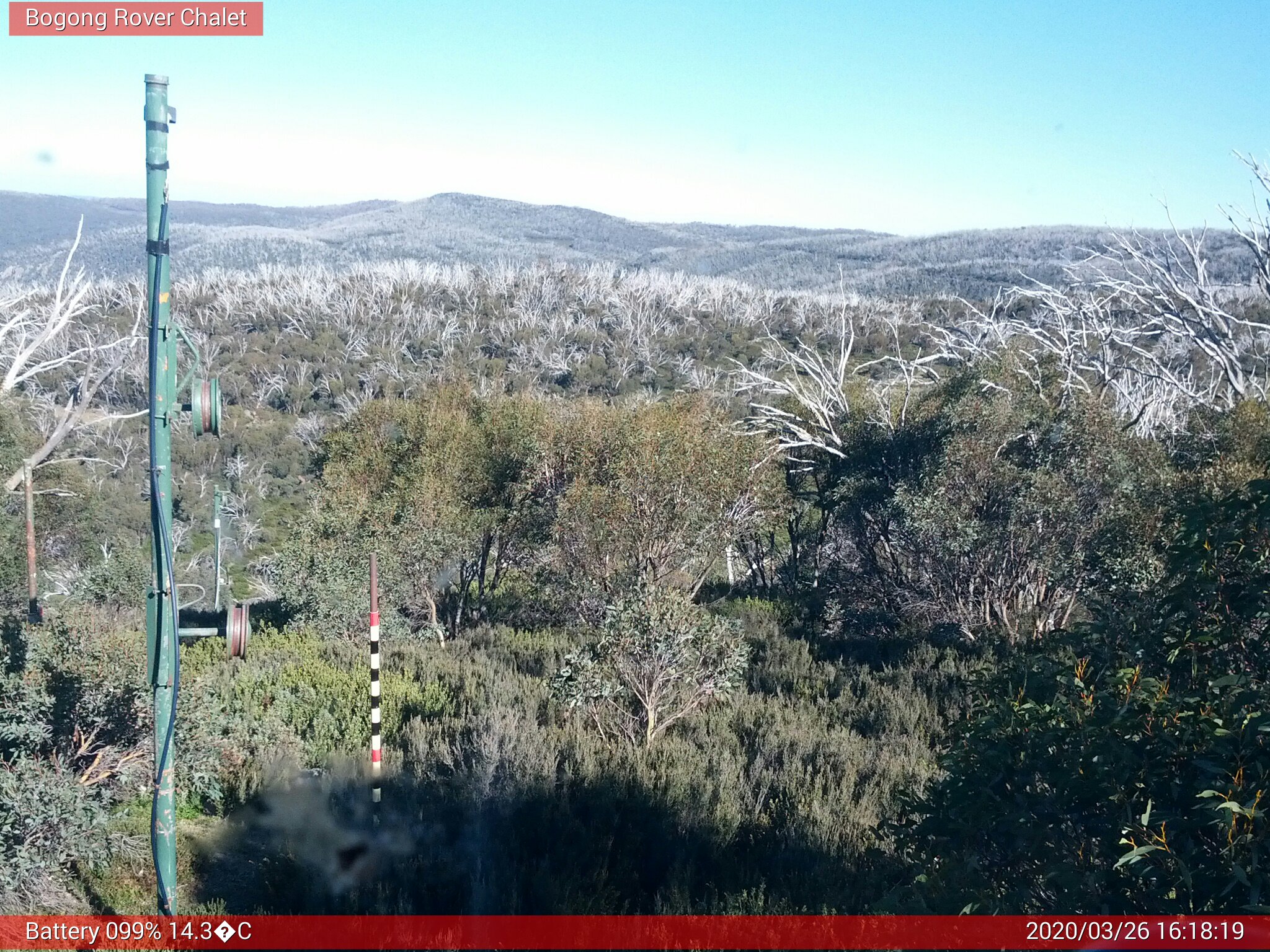 Bogong Web Cam 4:18pm Thursday 26th of March 2020