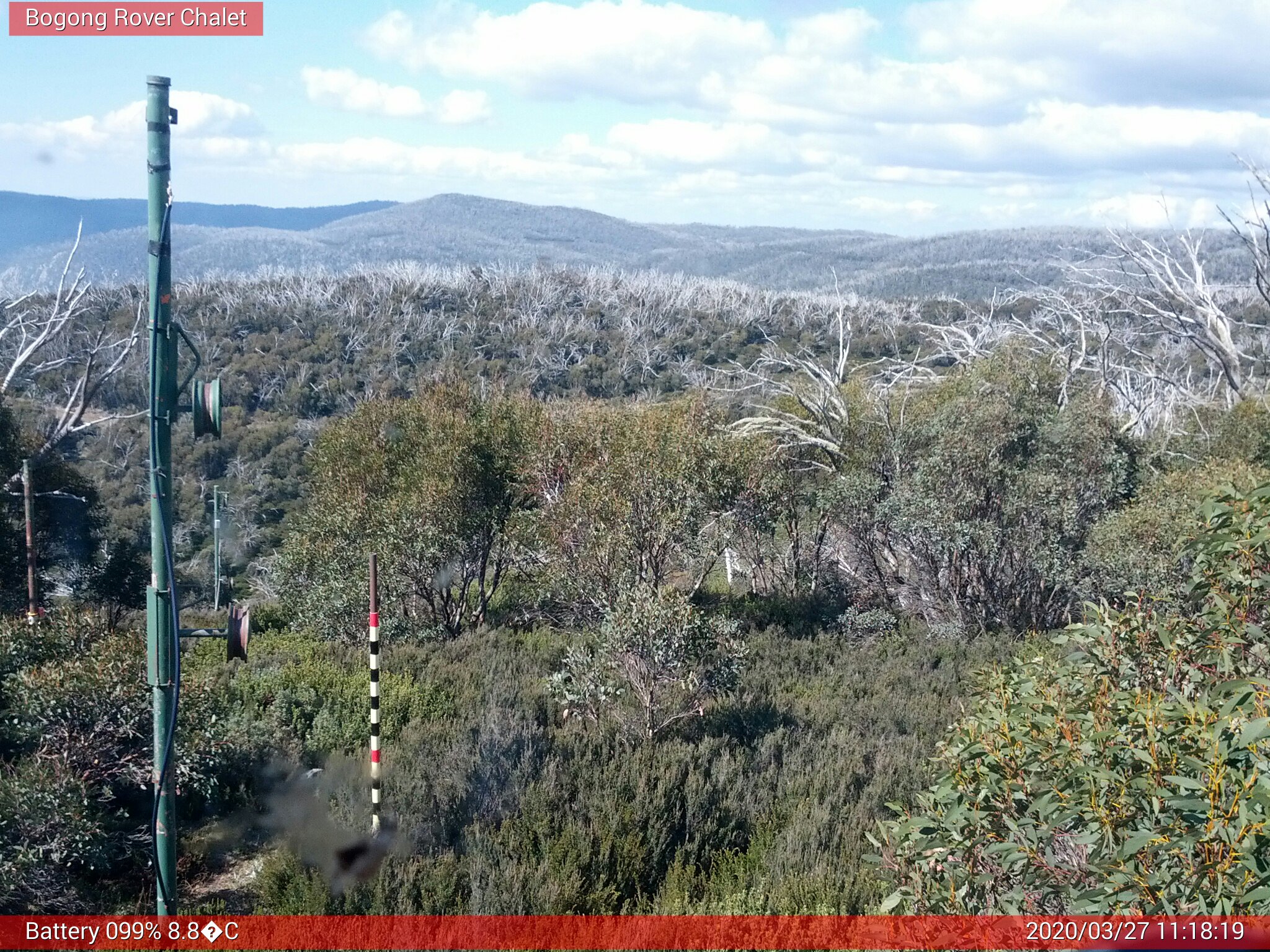 Bogong Web Cam 11:18am Friday 27th of March 2020