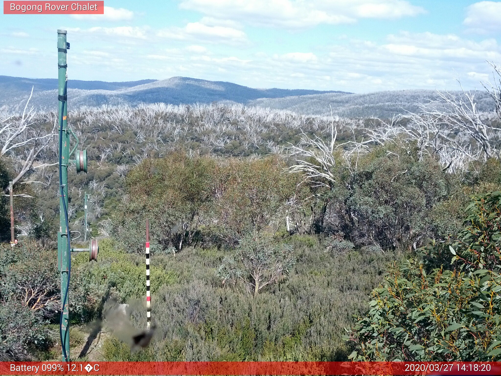 Bogong Web Cam 2:18pm Friday 27th of March 2020