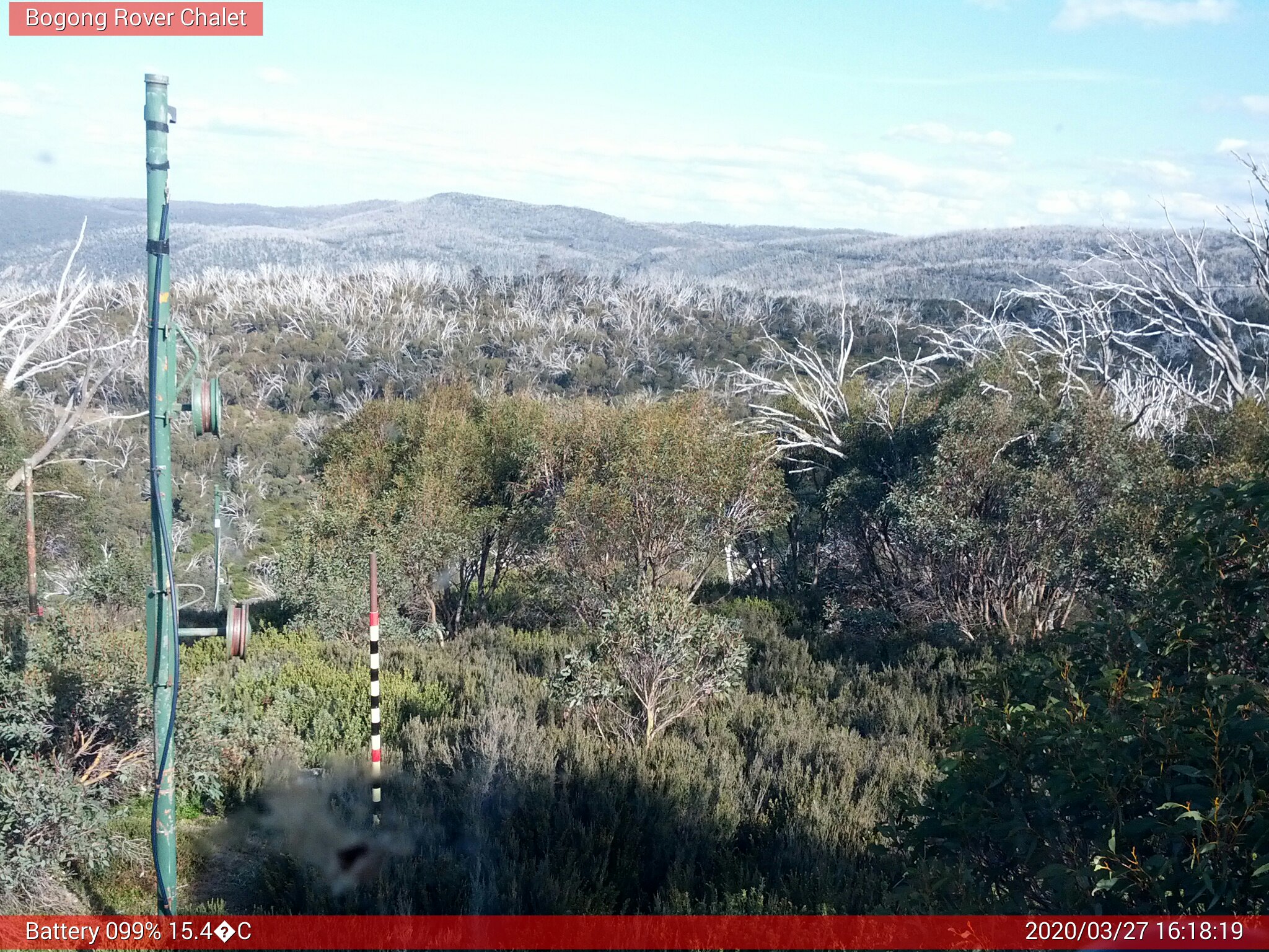 Bogong Web Cam 4:18pm Friday 27th of March 2020