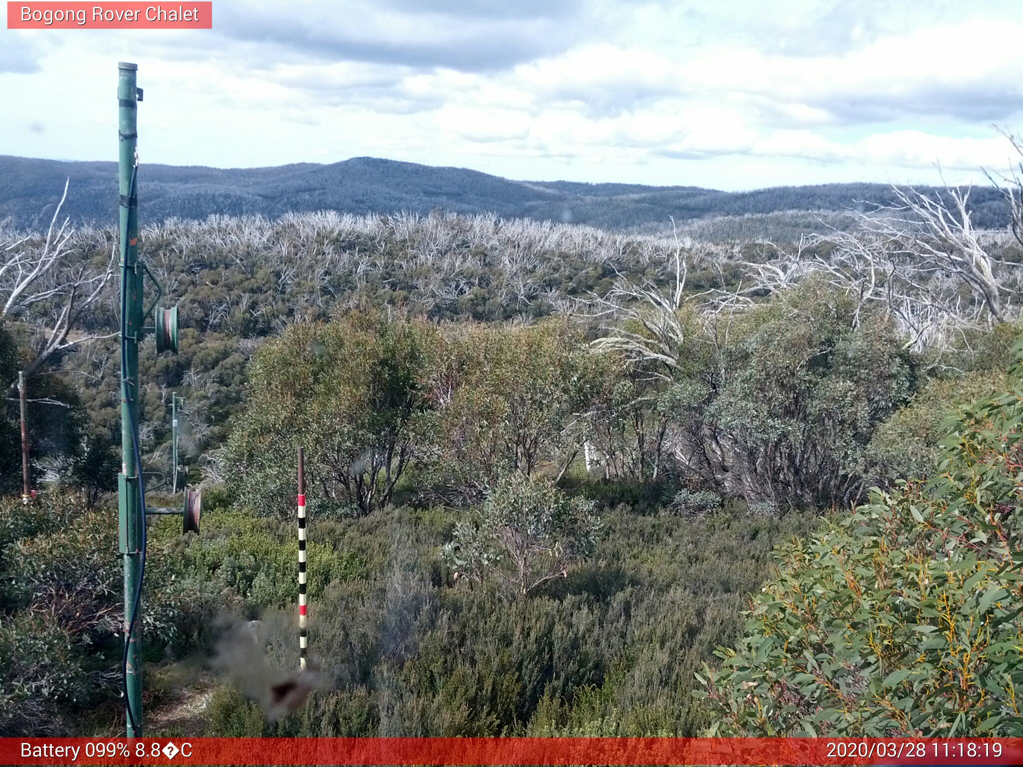 Bogong Web Cam 11:18am Saturday 28th of March 2020