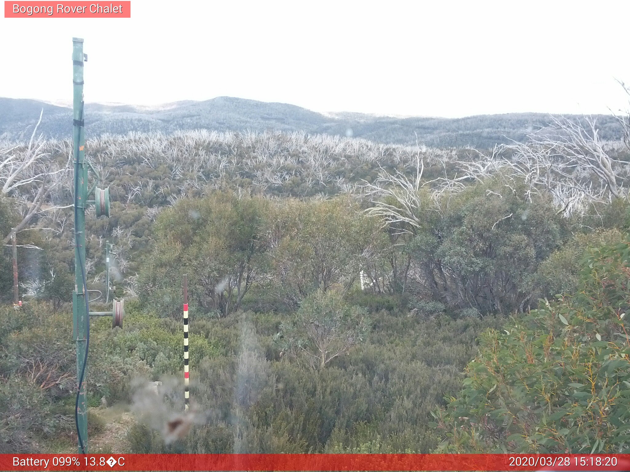 Bogong Web Cam 3:18pm Saturday 28th of March 2020