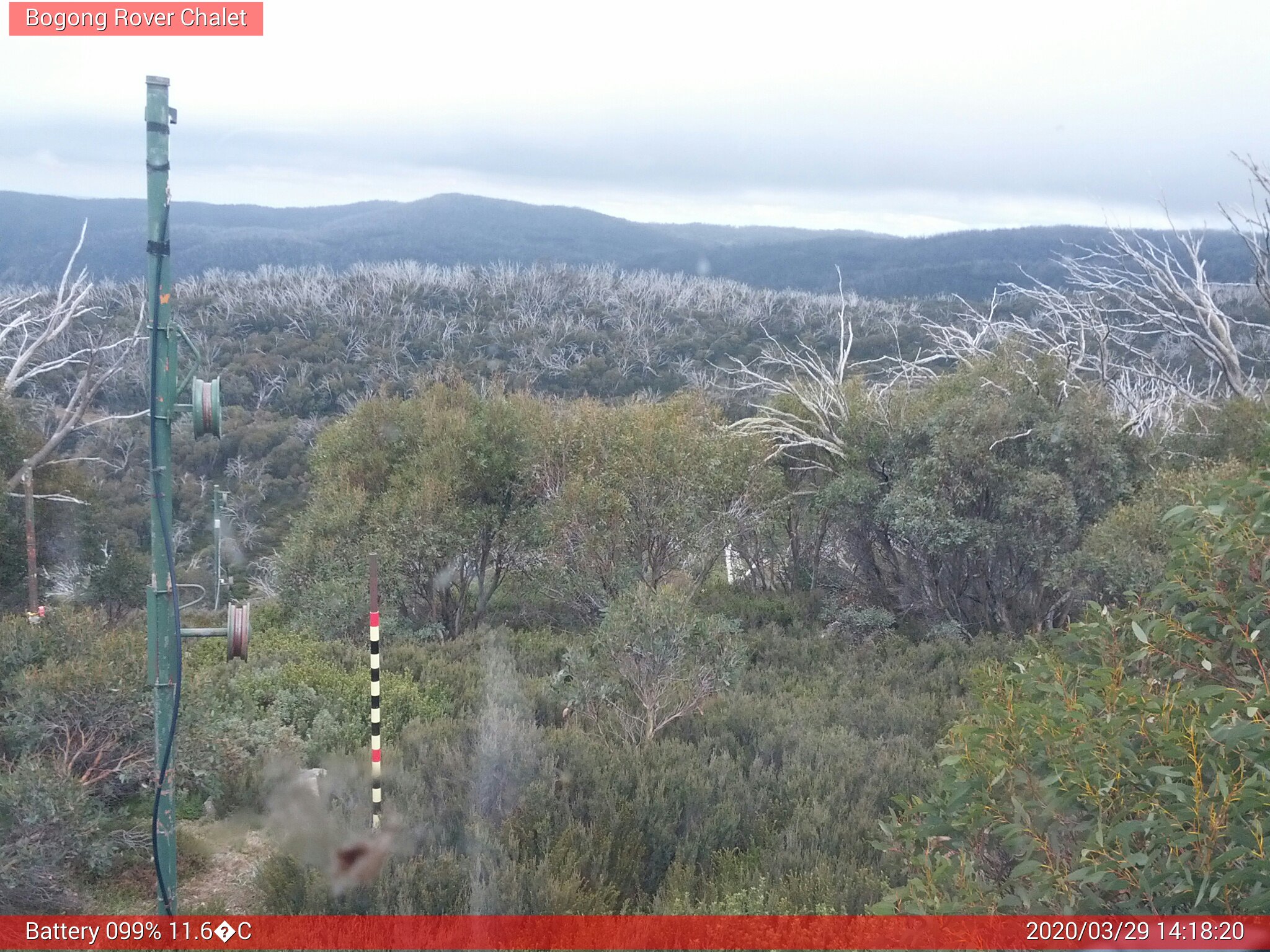 Bogong Web Cam 2:18pm Sunday 29th of March 2020