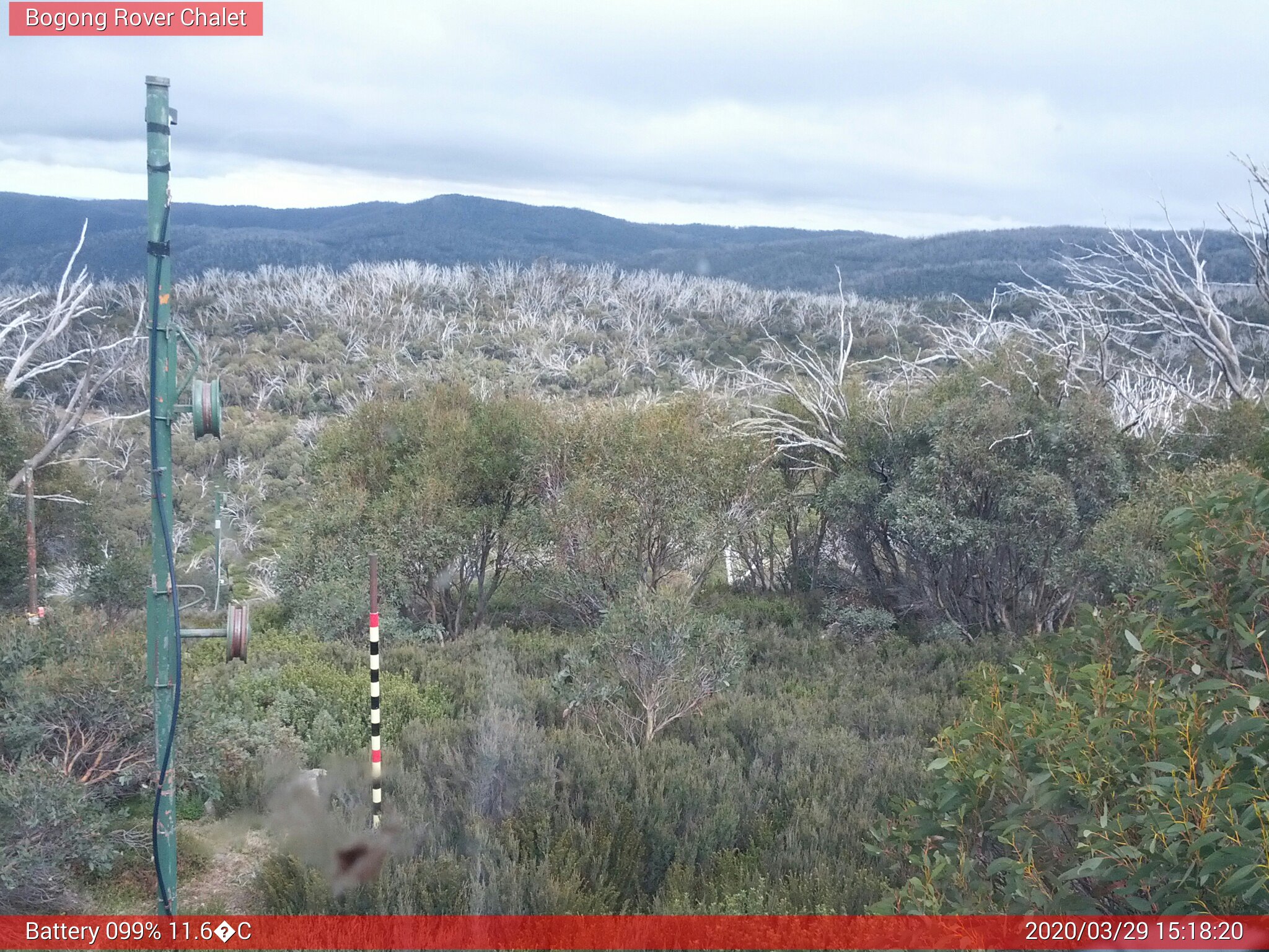 Bogong Web Cam 3:18pm Sunday 29th of March 2020