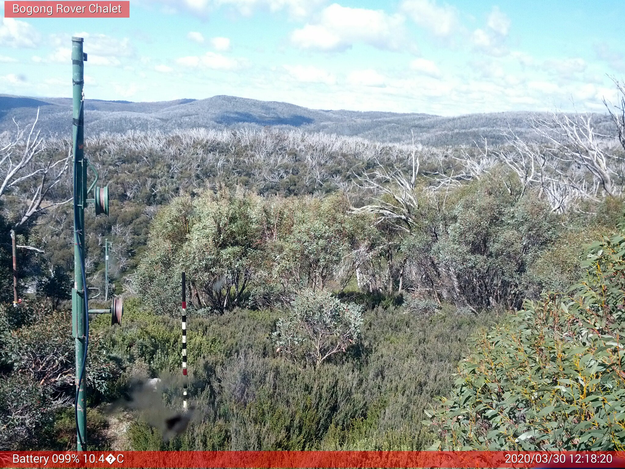 Bogong Web Cam 12:18pm Monday 30th of March 2020