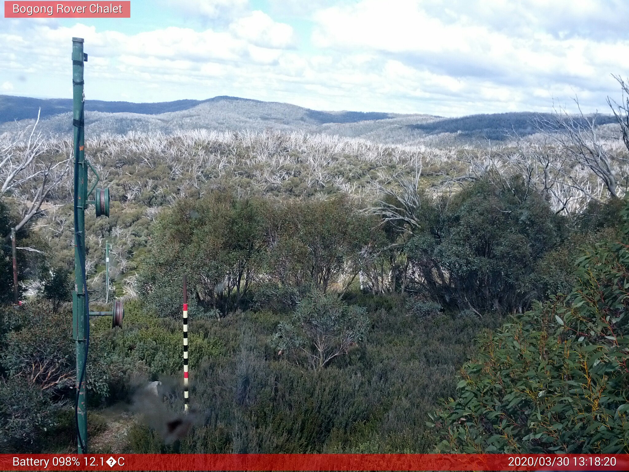 Bogong Web Cam 1:18pm Monday 30th of March 2020