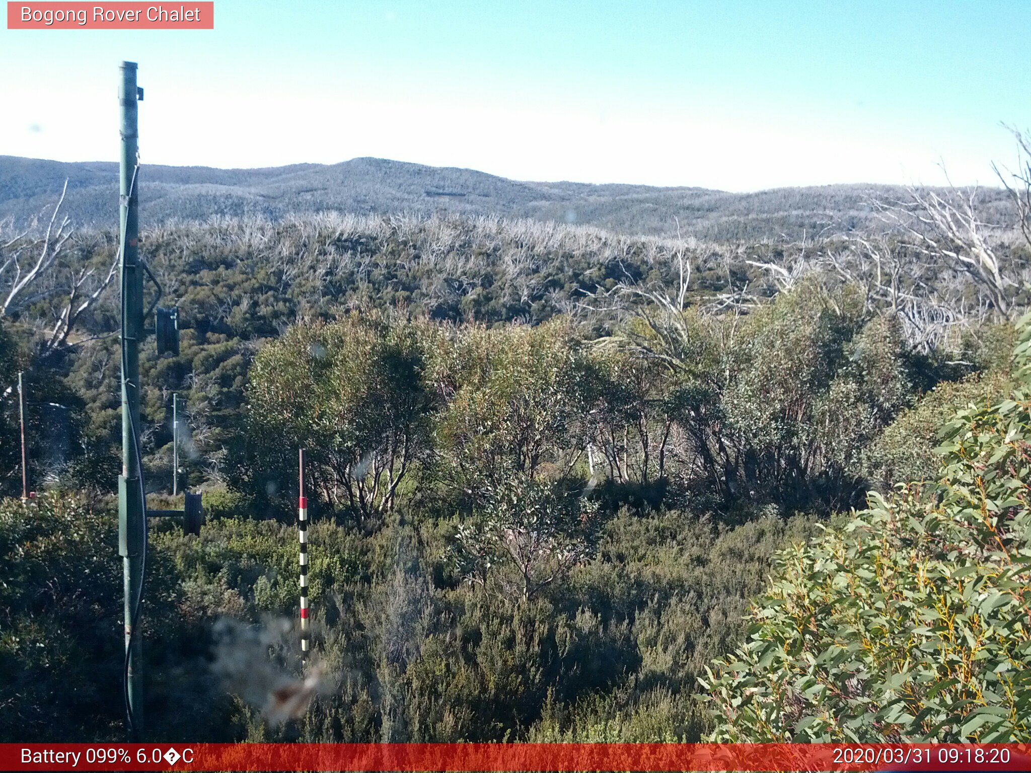 Bogong Web Cam 9:18am Tuesday 31st of March 2020