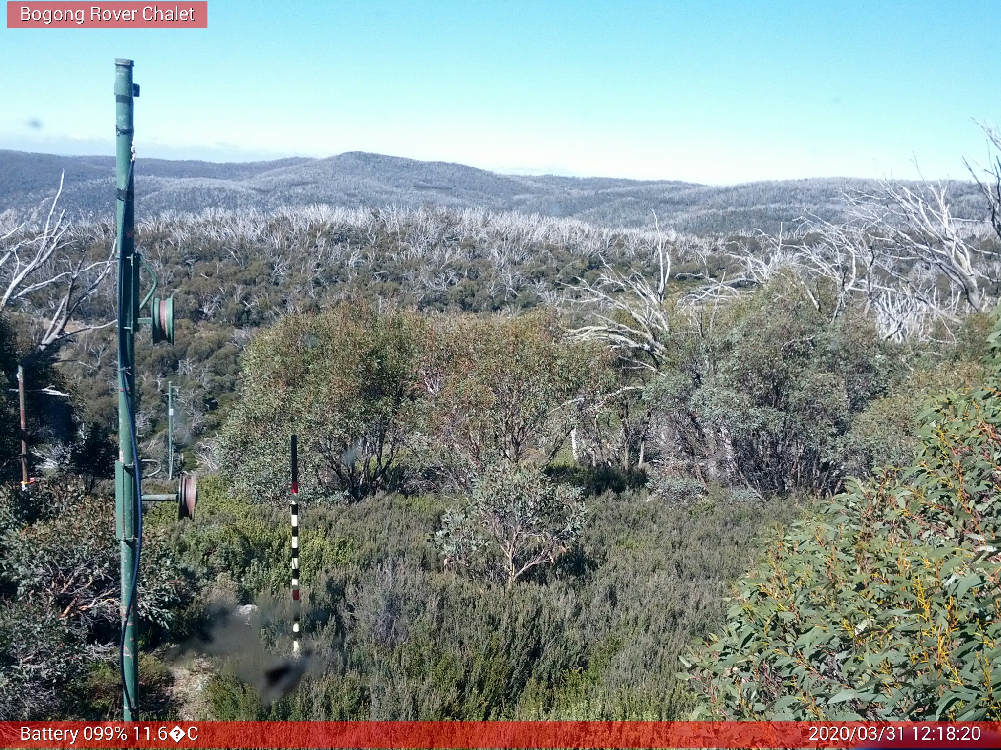 Bogong Web Cam 12:18pm Tuesday 31st of March 2020