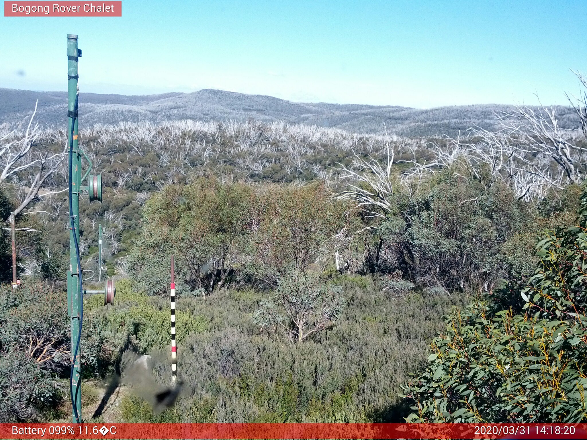 Bogong Web Cam 2:18pm Tuesday 31st of March 2020