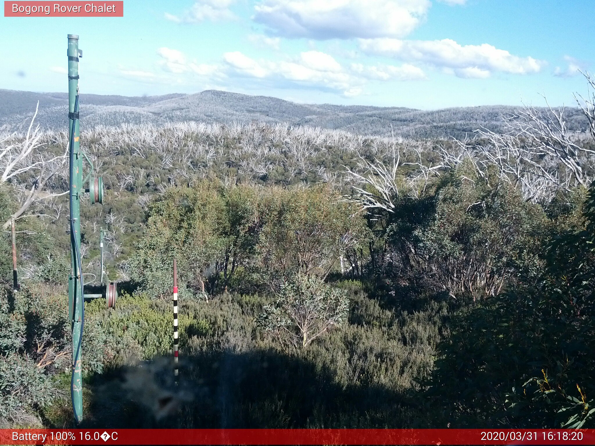 Bogong Web Cam 4:18pm Tuesday 31st of March 2020