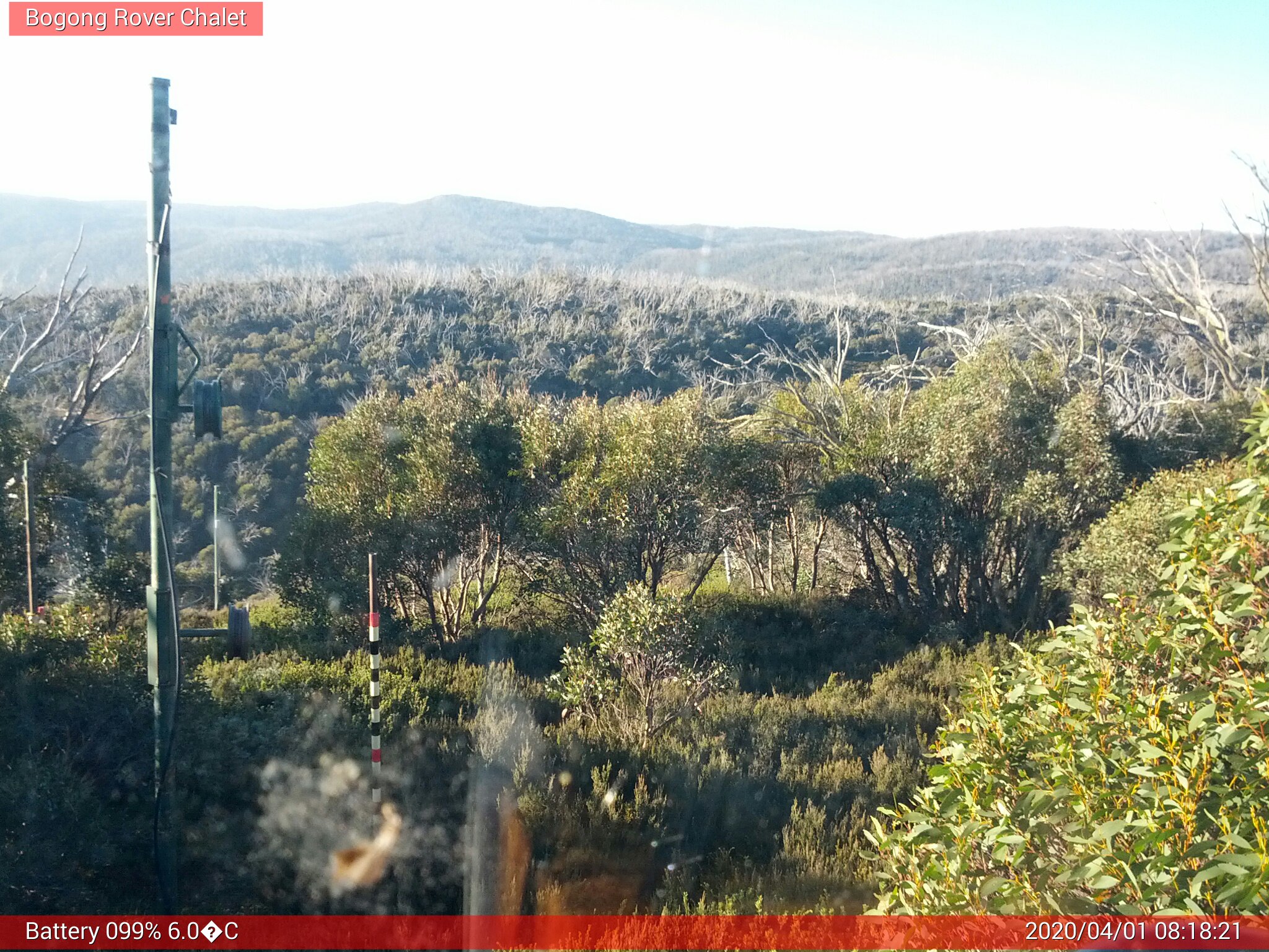 Bogong Web Cam 8:18am Wednesday 1st of April 2020