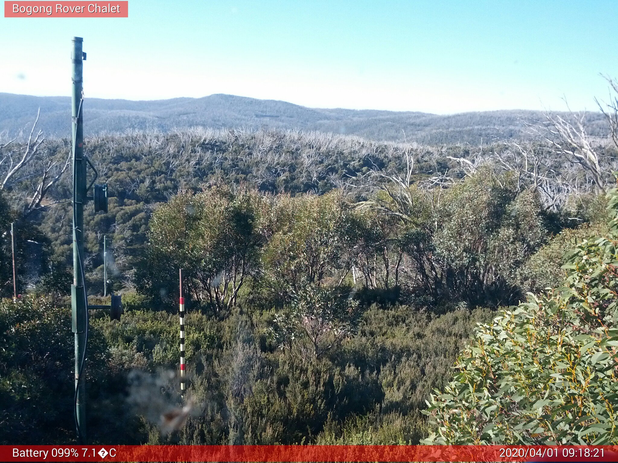 Bogong Web Cam 9:18am Wednesday 1st of April 2020