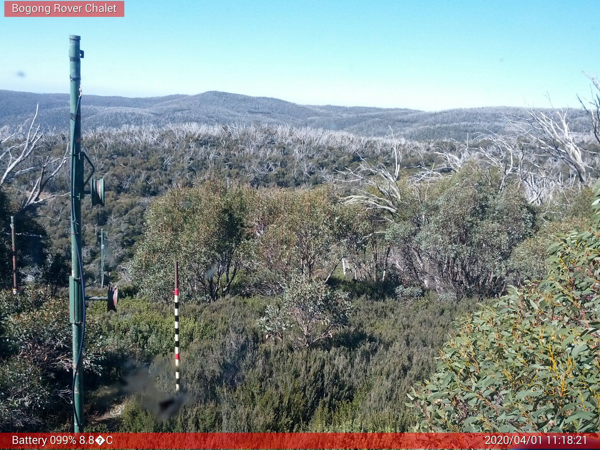 Bogong Web Cam 11:18am Wednesday 1st of April 2020