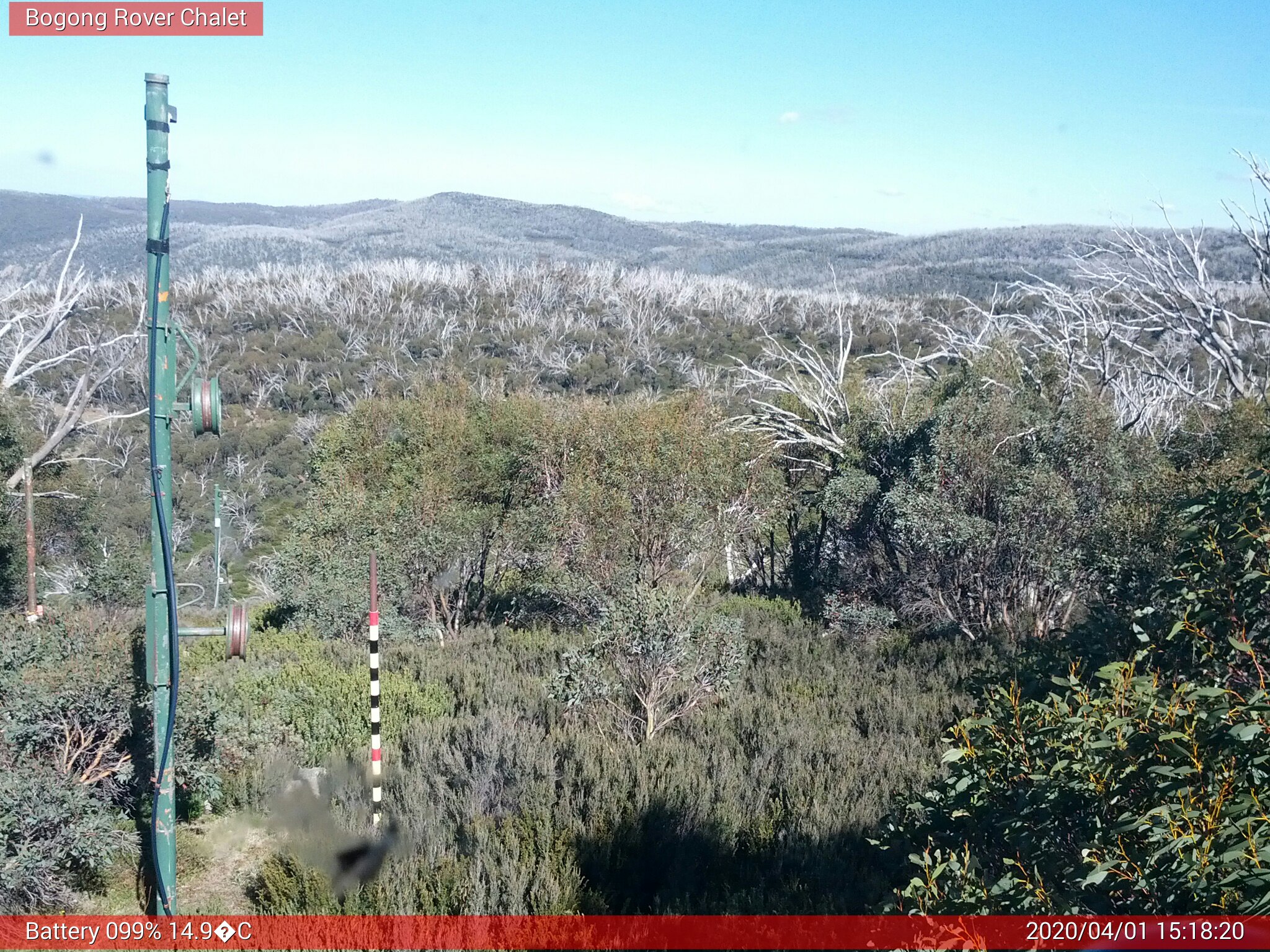 Bogong Web Cam 3:18pm Wednesday 1st of April 2020