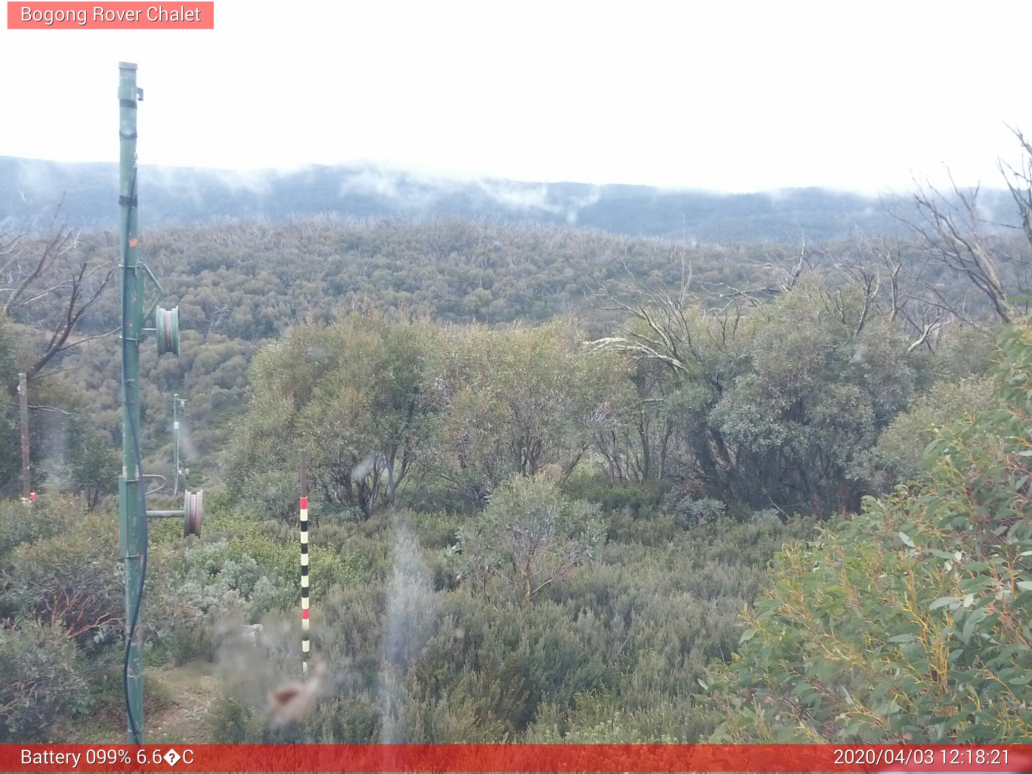 Bogong Web Cam 12:18pm Friday 3rd of April 2020