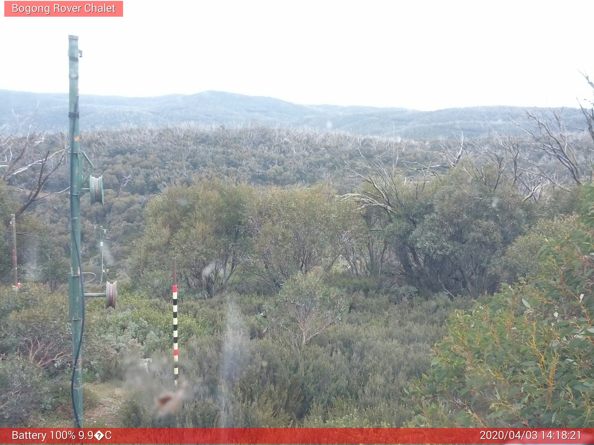 Bogong Web Cam 2:18pm Friday 3rd of April 2020