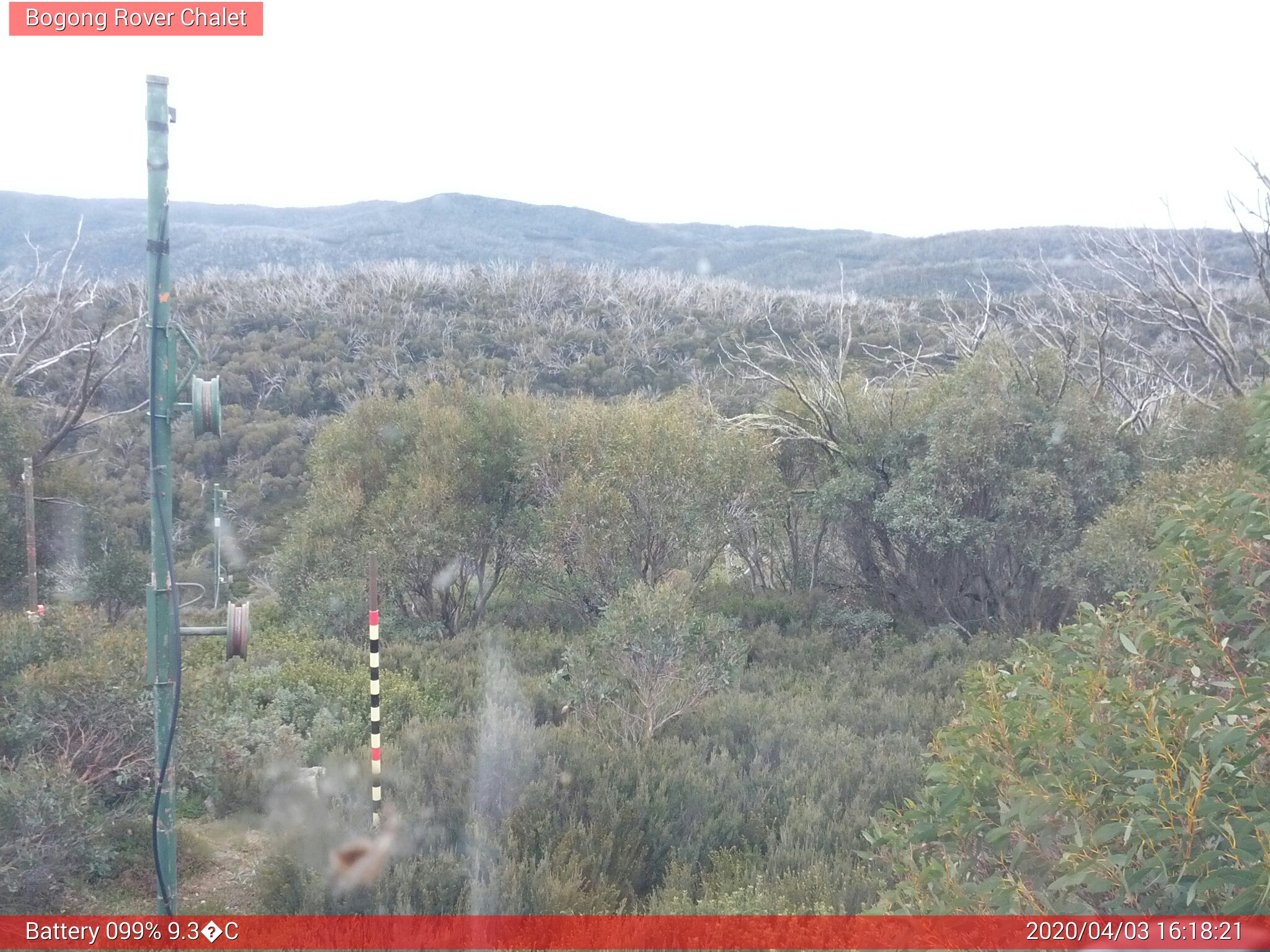 Bogong Web Cam 4:18pm Friday 3rd of April 2020