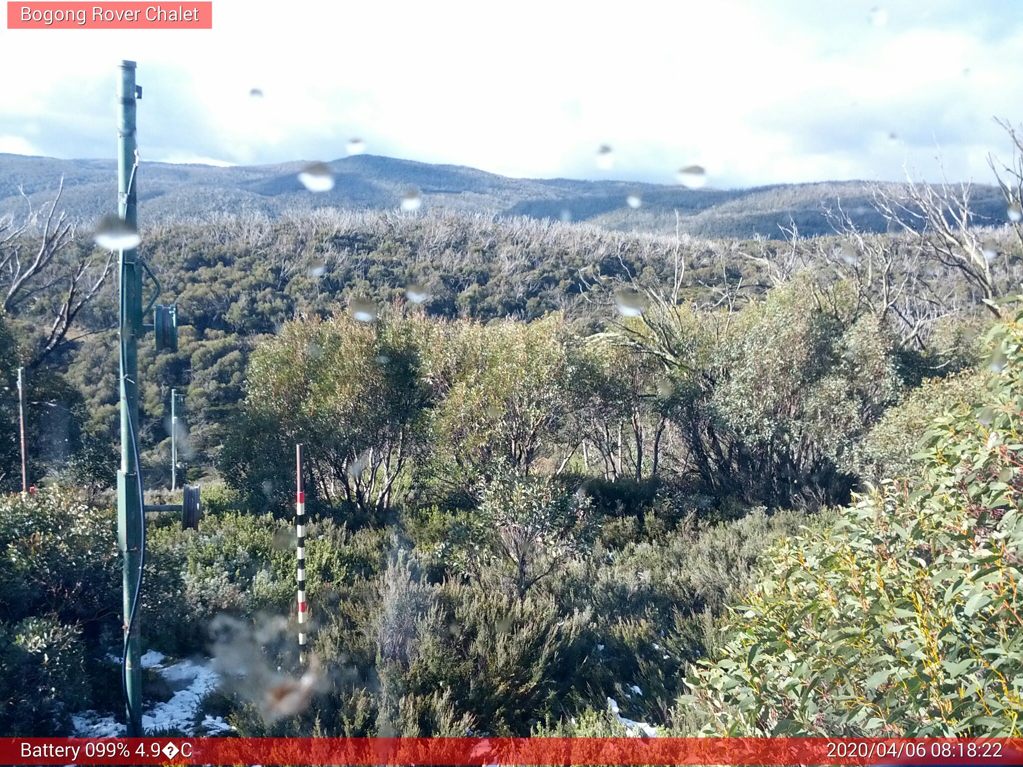 Bogong Web Cam 8:18am Monday 6th of April 2020