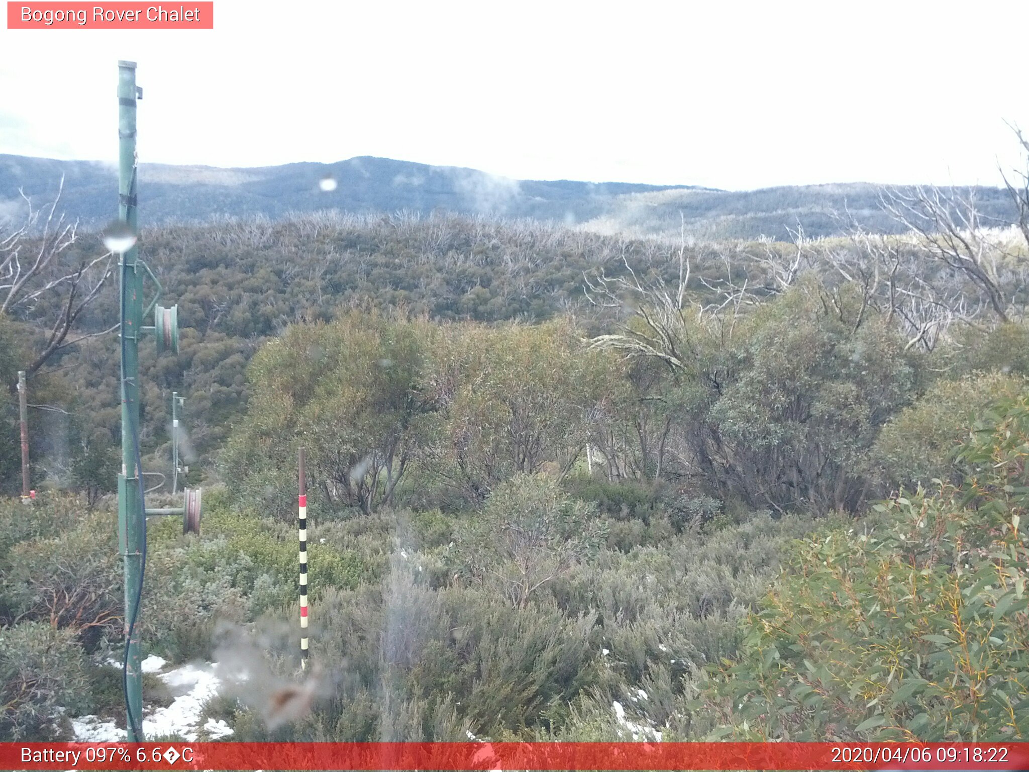 Bogong Web Cam 9:18am Monday 6th of April 2020