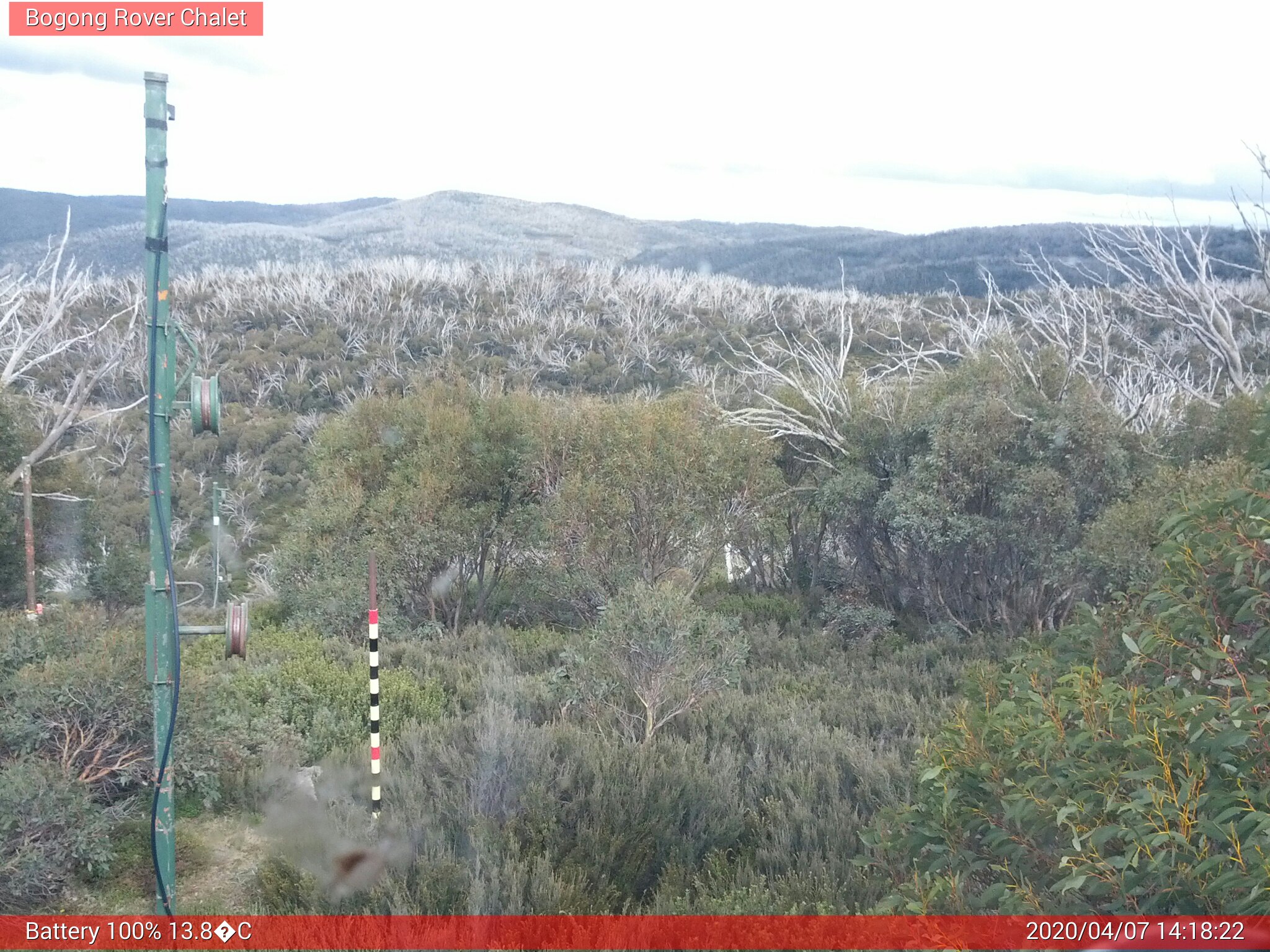 Bogong Web Cam 2:18pm Tuesday 7th of April 2020