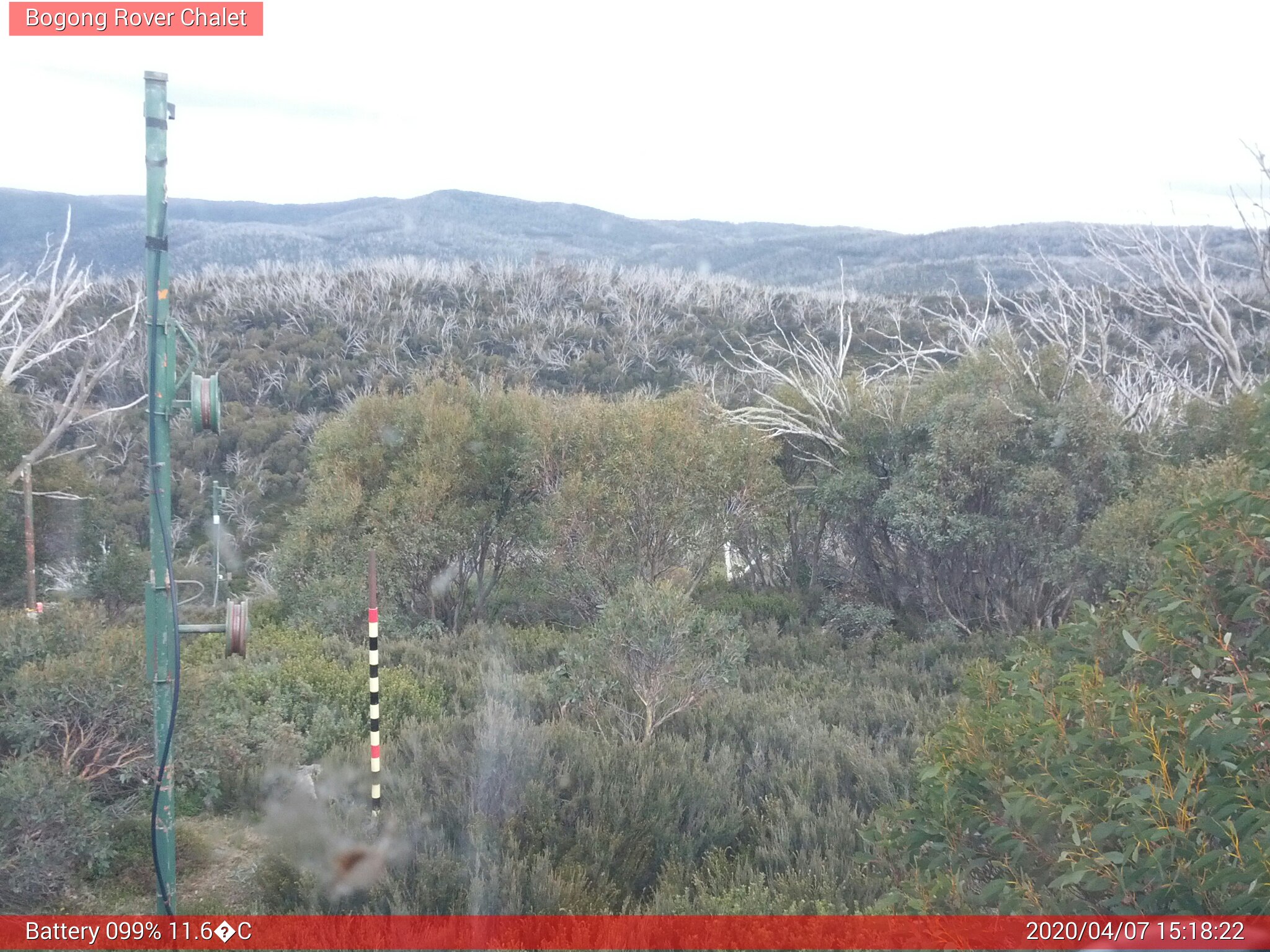 Bogong Web Cam 3:18pm Tuesday 7th of April 2020