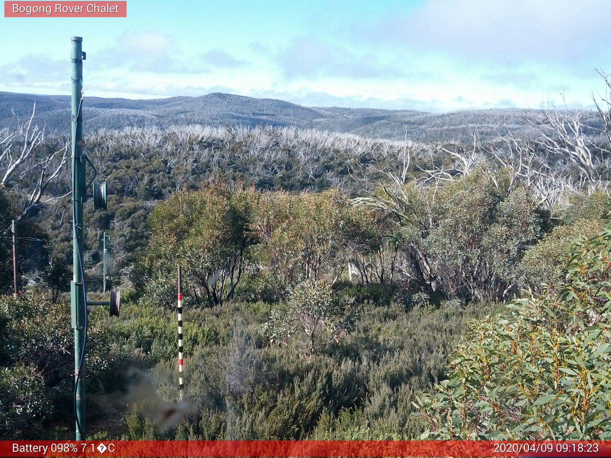 Bogong Web Cam 9:18am Thursday 9th of April 2020