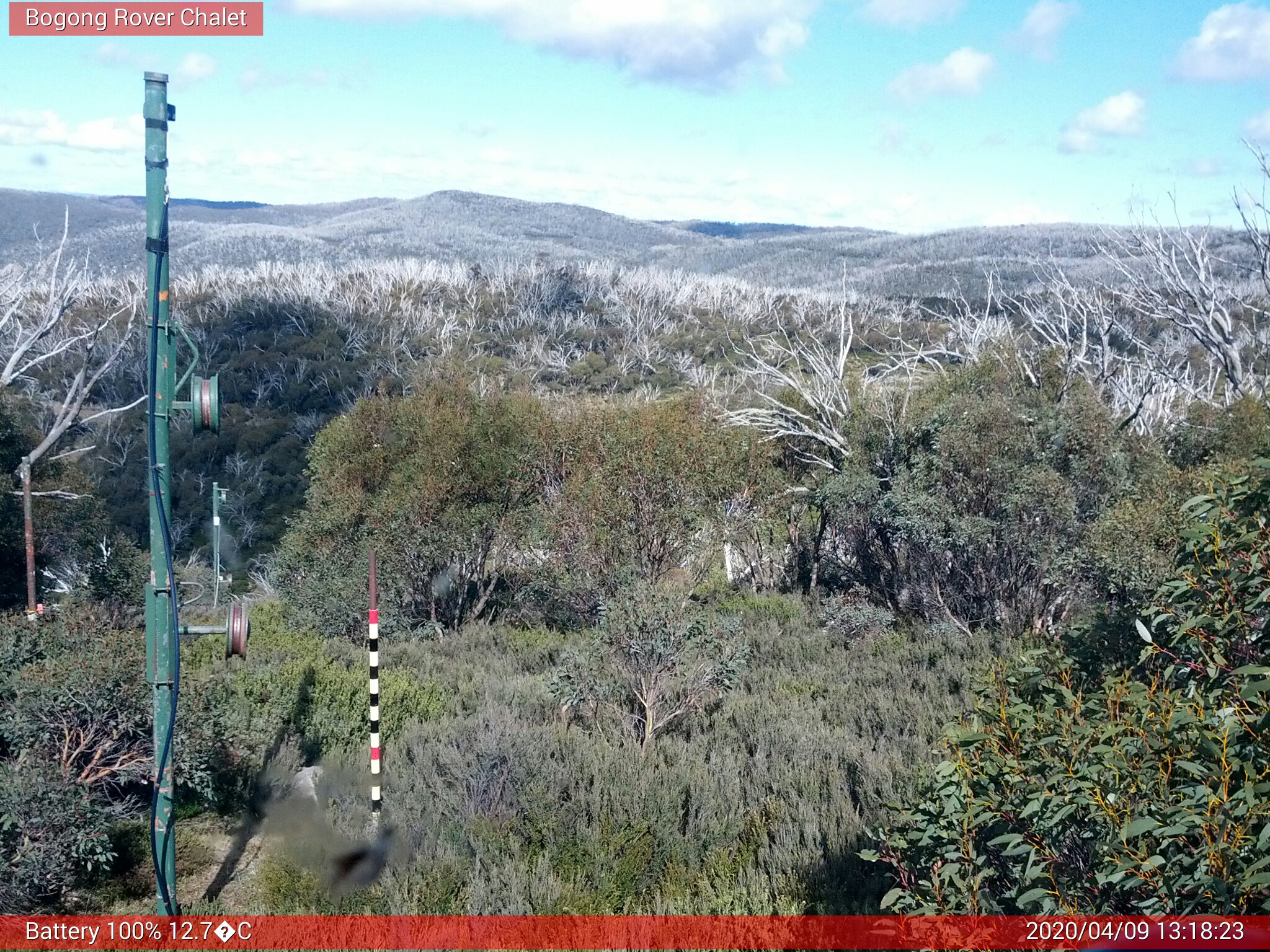 Bogong Web Cam 1:18pm Thursday 9th of April 2020