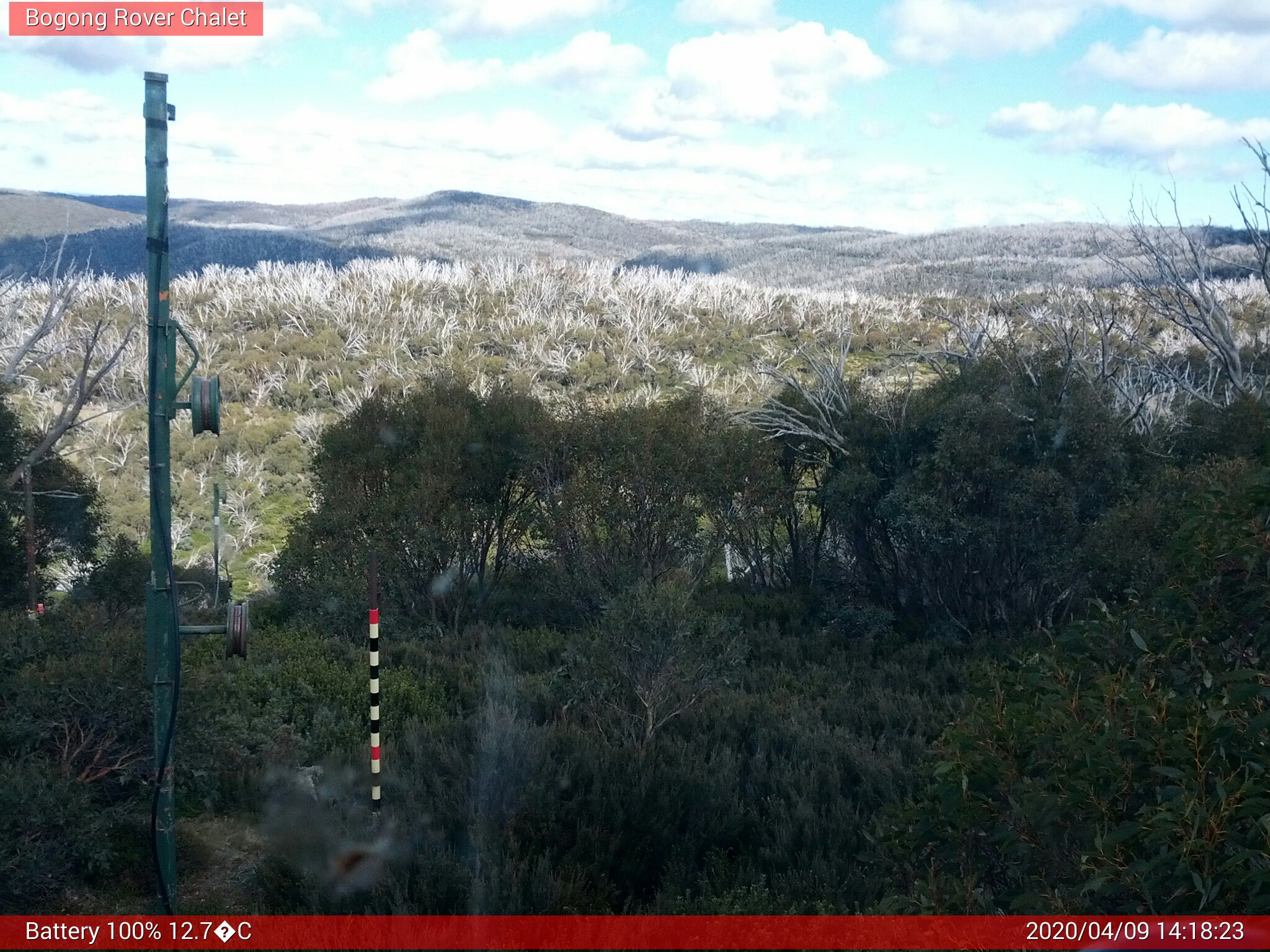 Bogong Web Cam 2:18pm Thursday 9th of April 2020