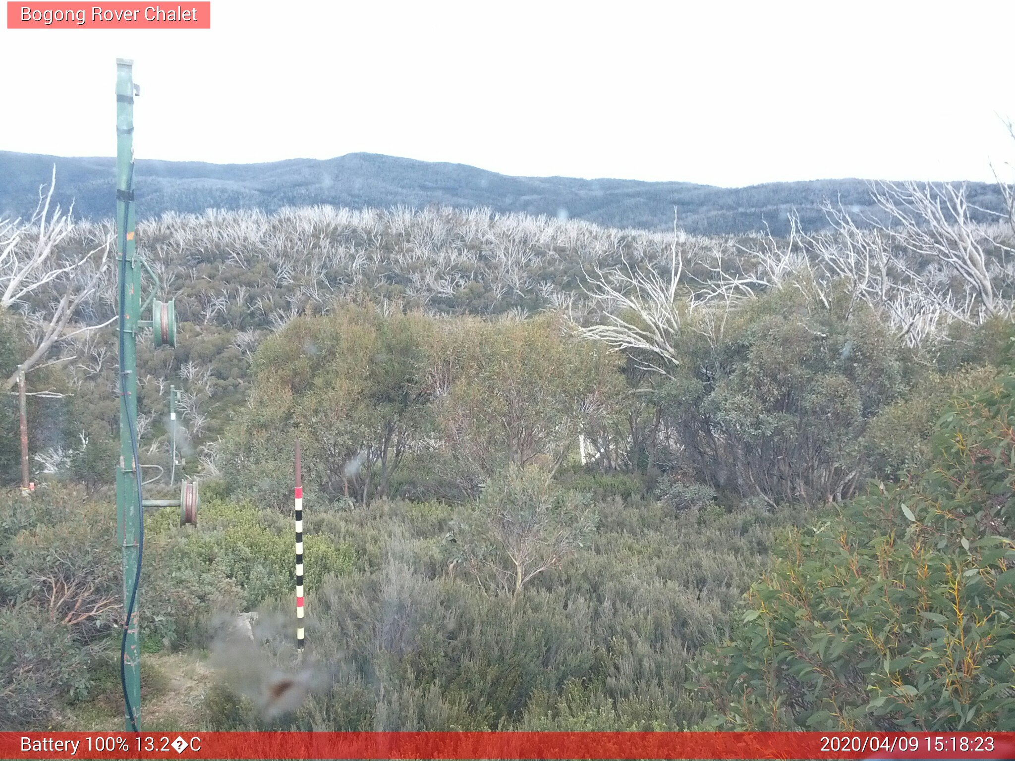 Bogong Web Cam 3:18pm Thursday 9th of April 2020