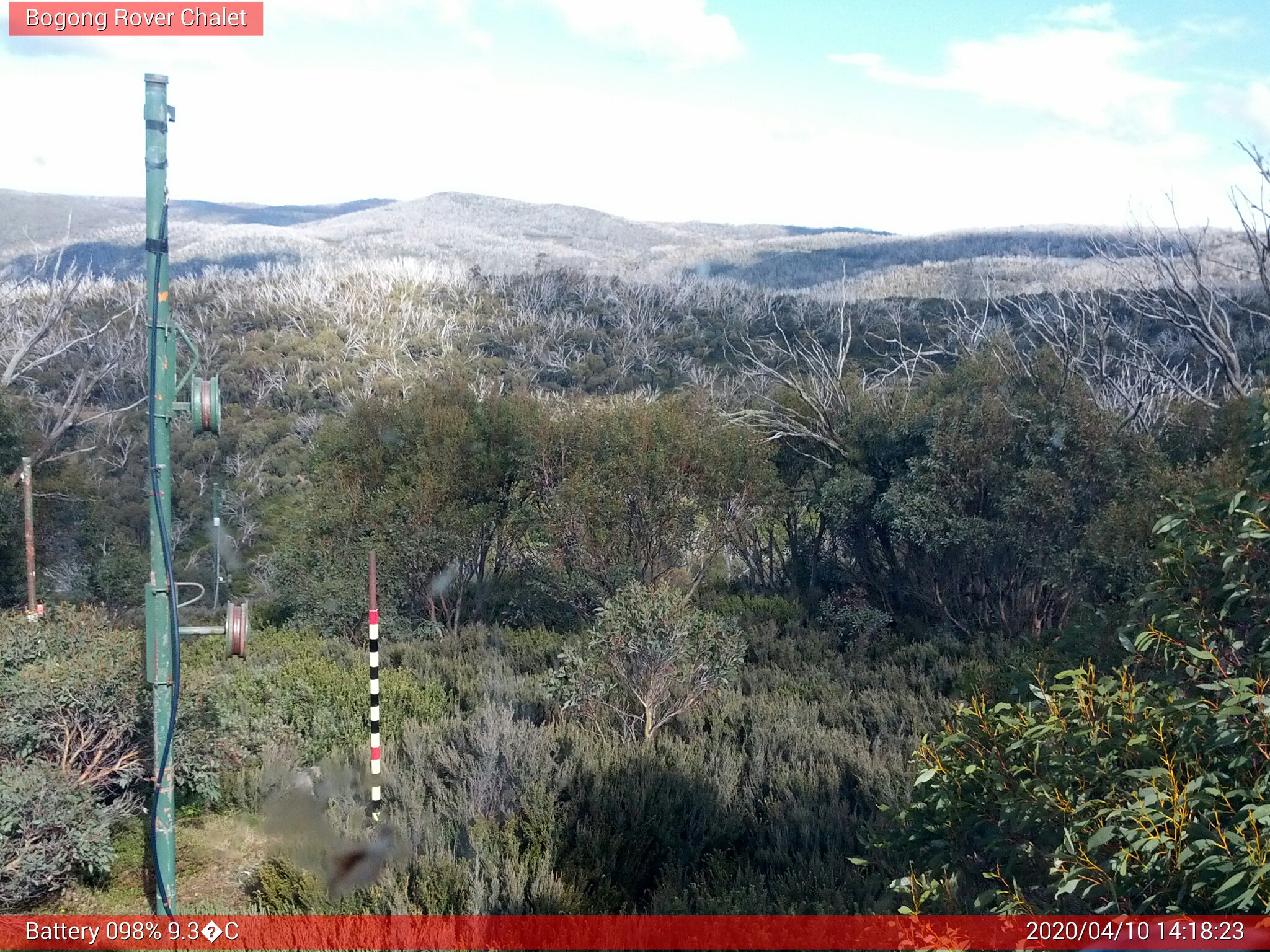 Bogong Web Cam 2:18pm Friday 10th of April 2020