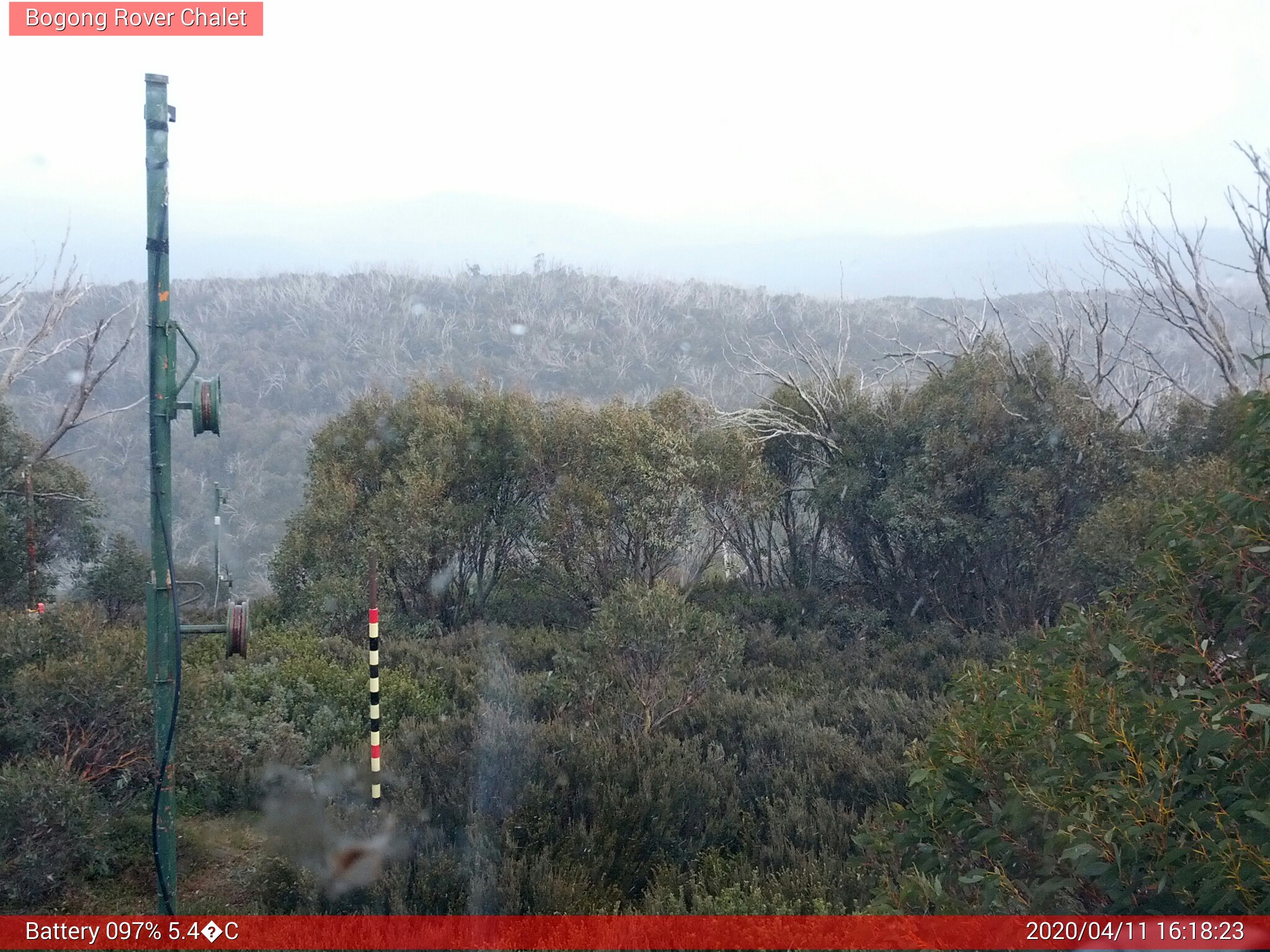 Bogong Web Cam 4:18pm Saturday 11th of April 2020