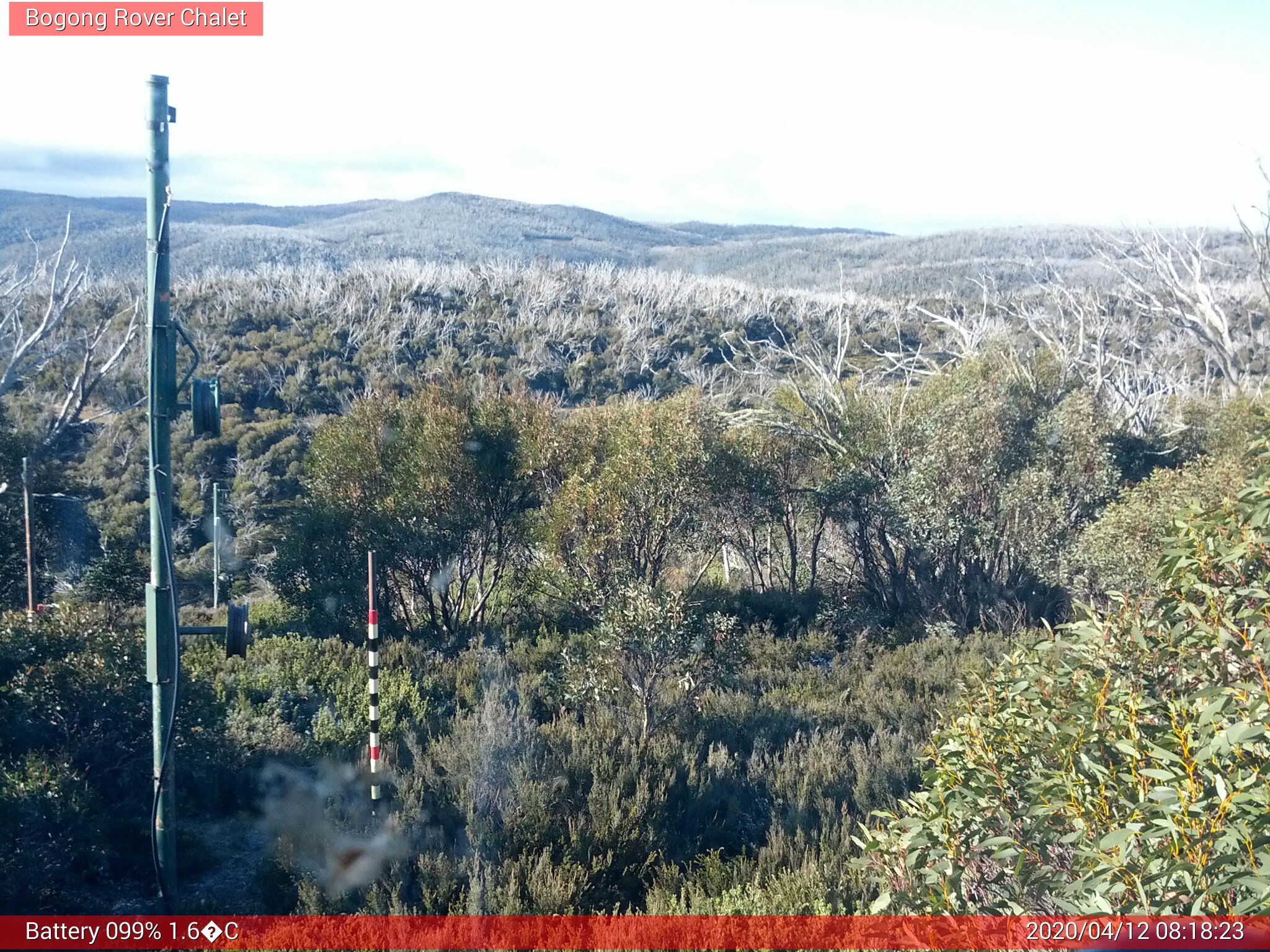 Bogong Web Cam 8:18am Sunday 12th of April 2020