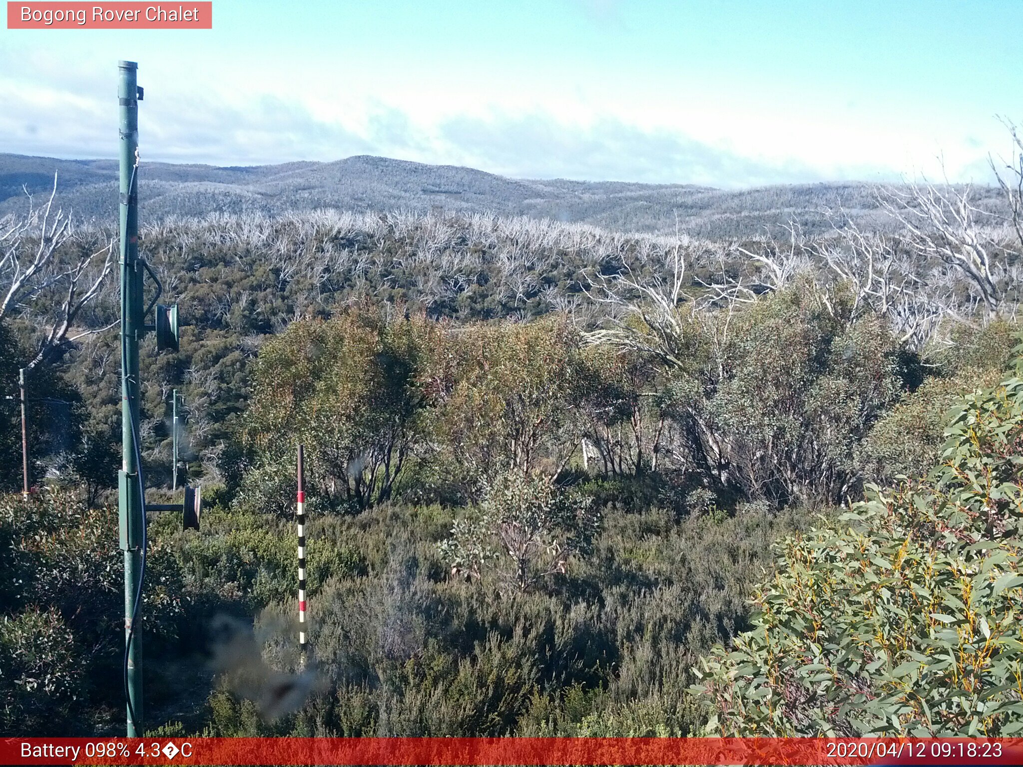 Bogong Web Cam 9:18am Sunday 12th of April 2020