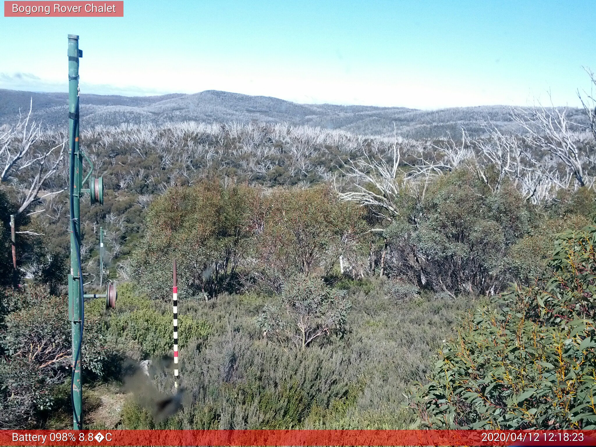 Bogong Web Cam 12:18pm Sunday 12th of April 2020