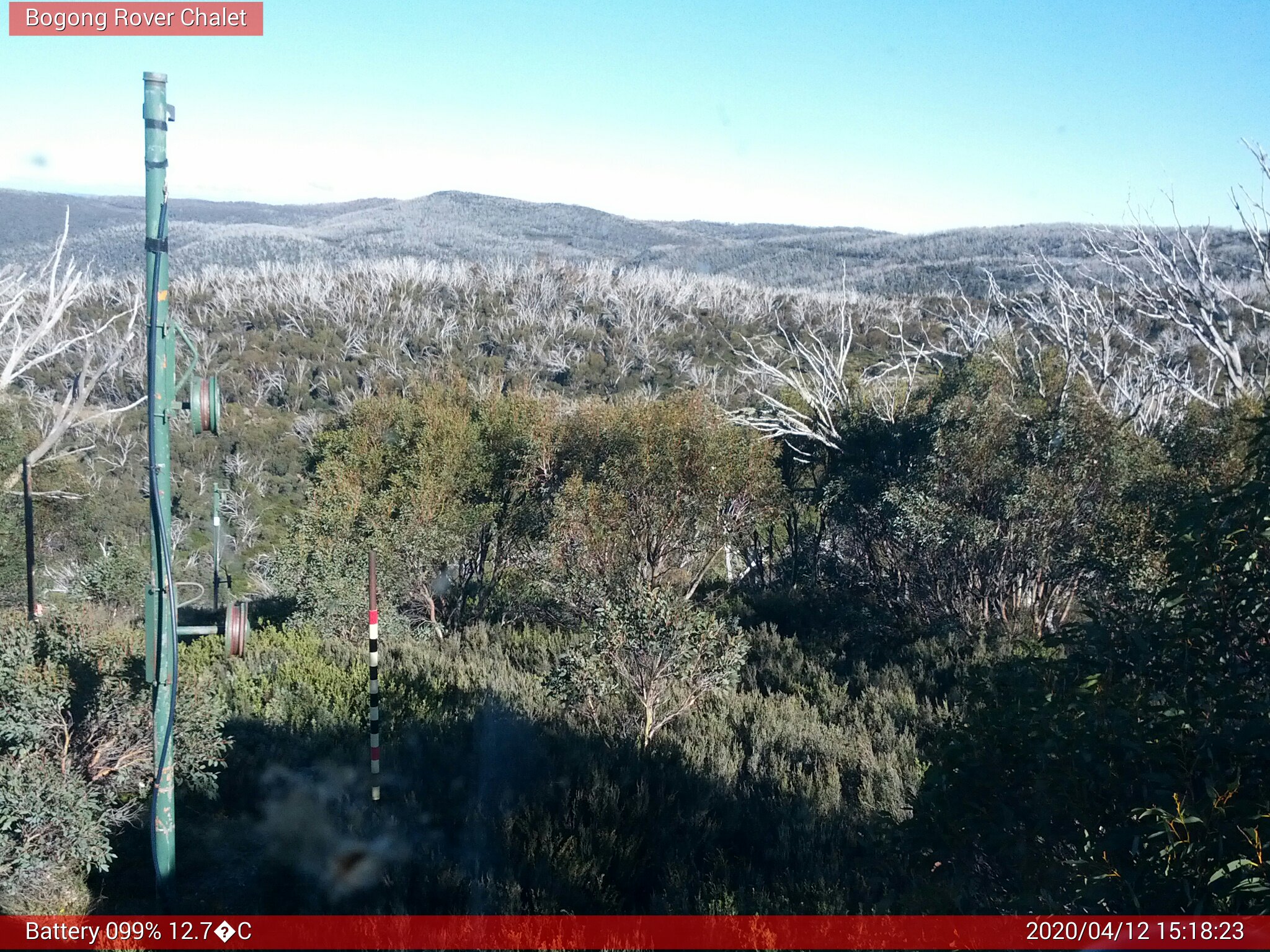 Bogong Web Cam 3:18pm Sunday 12th of April 2020