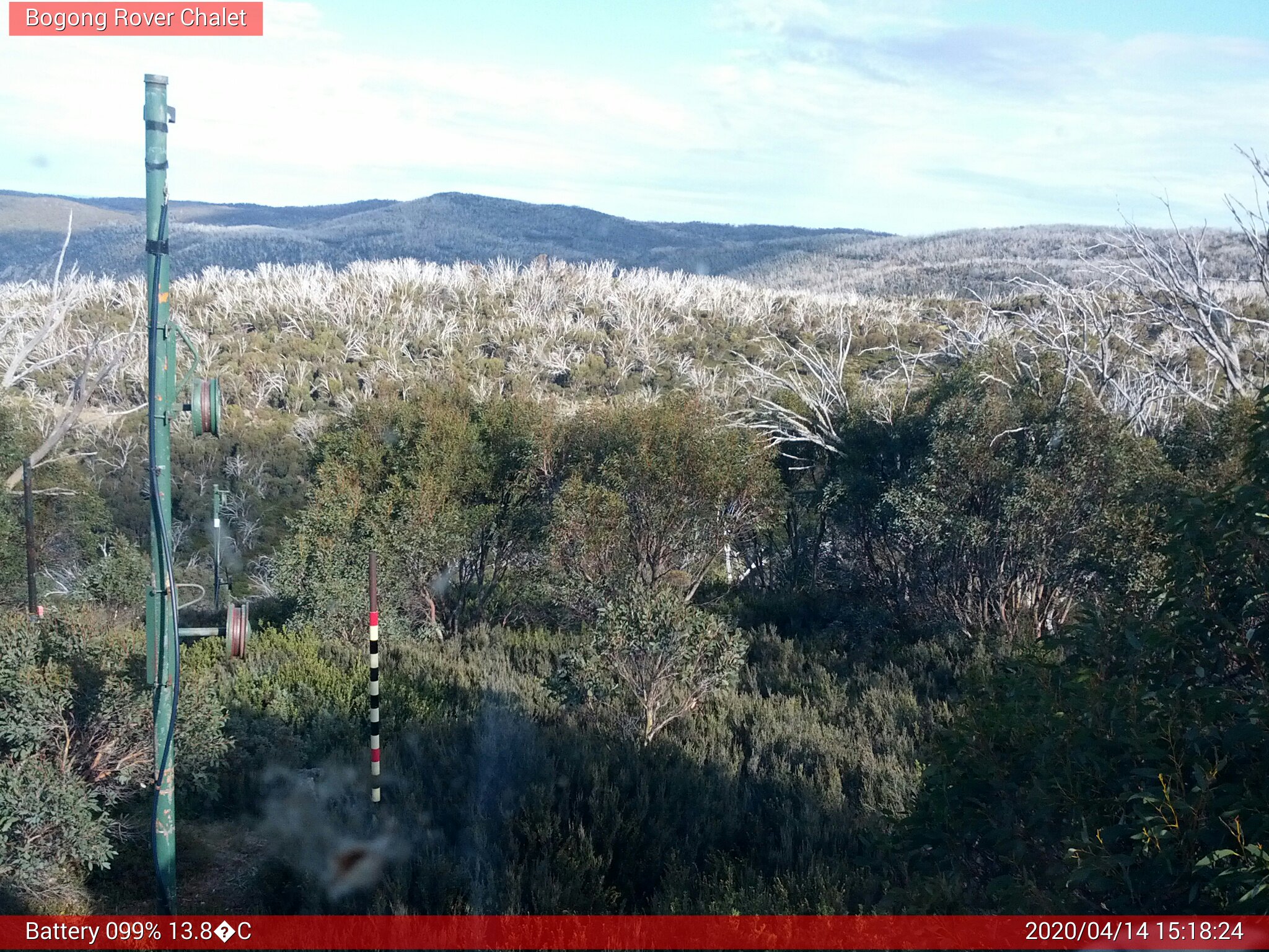 Bogong Web Cam 3:18pm Tuesday 14th of April 2020