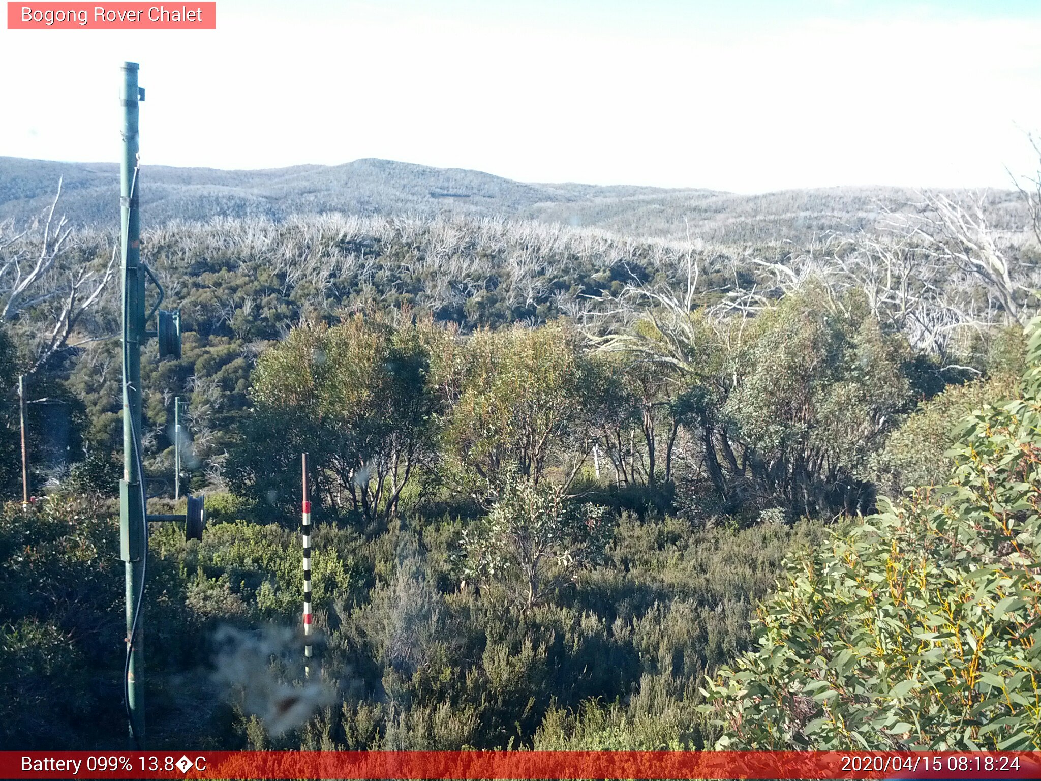 Bogong Web Cam 8:18am Wednesday 15th of April 2020