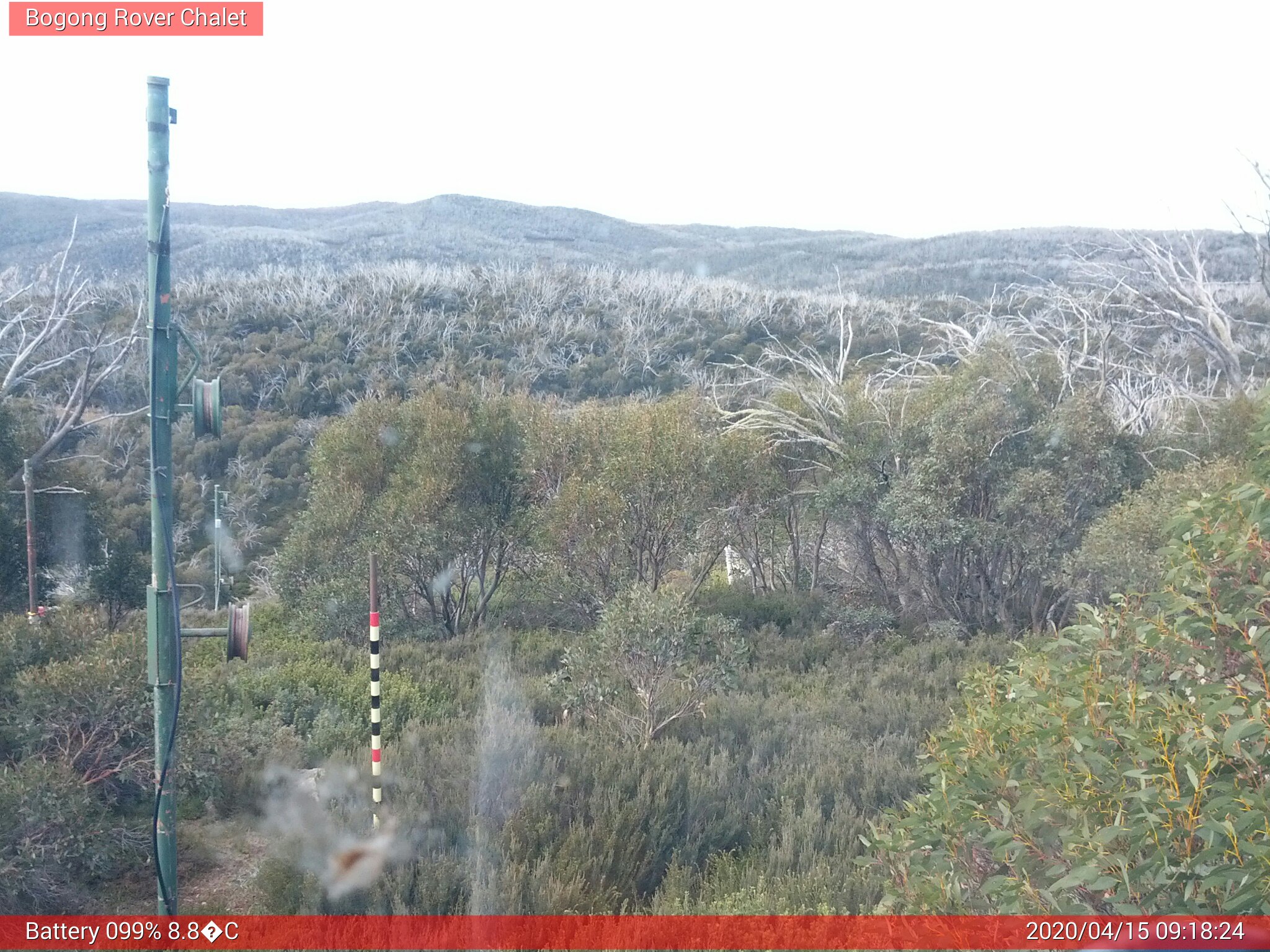 Bogong Web Cam 9:18am Wednesday 15th of April 2020