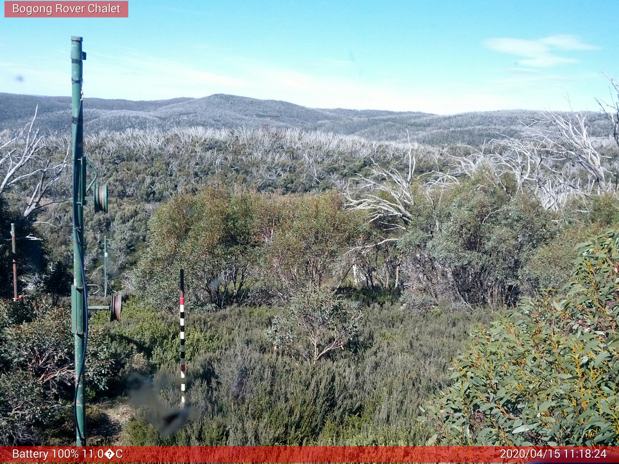 Bogong Web Cam 11:18am Wednesday 15th of April 2020