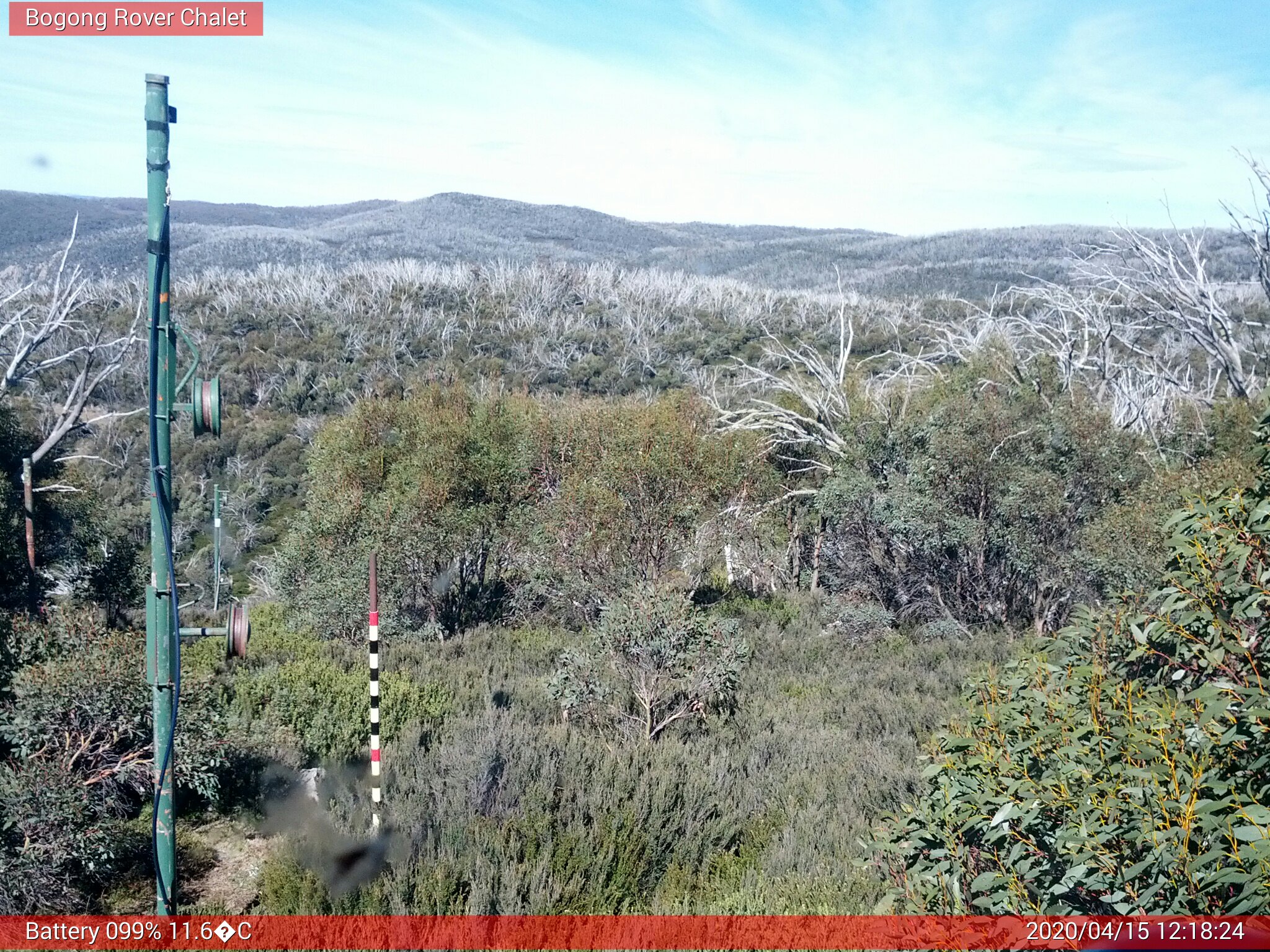 Bogong Web Cam 12:18pm Wednesday 15th of April 2020