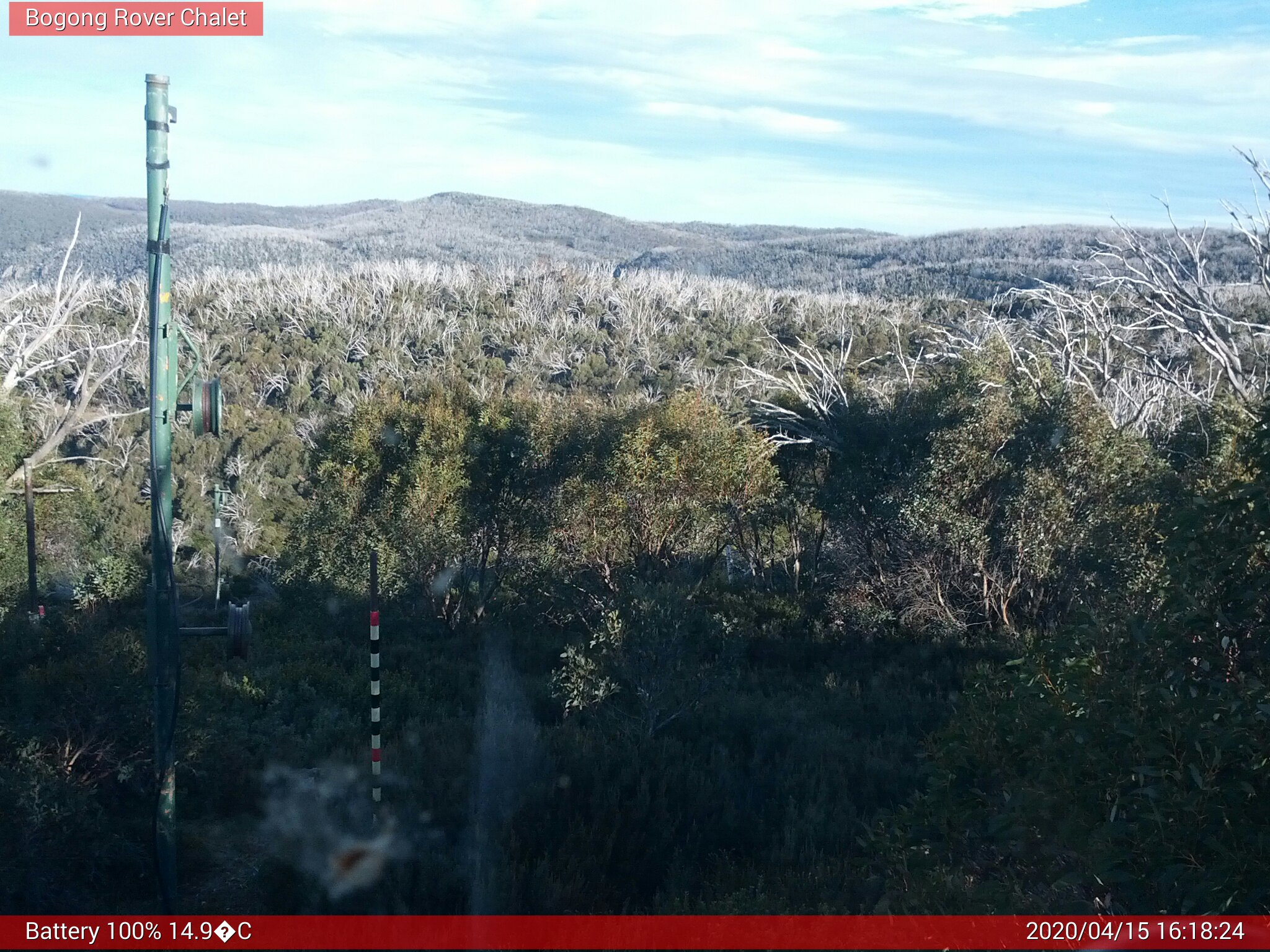 Bogong Web Cam 4:18pm Wednesday 15th of April 2020