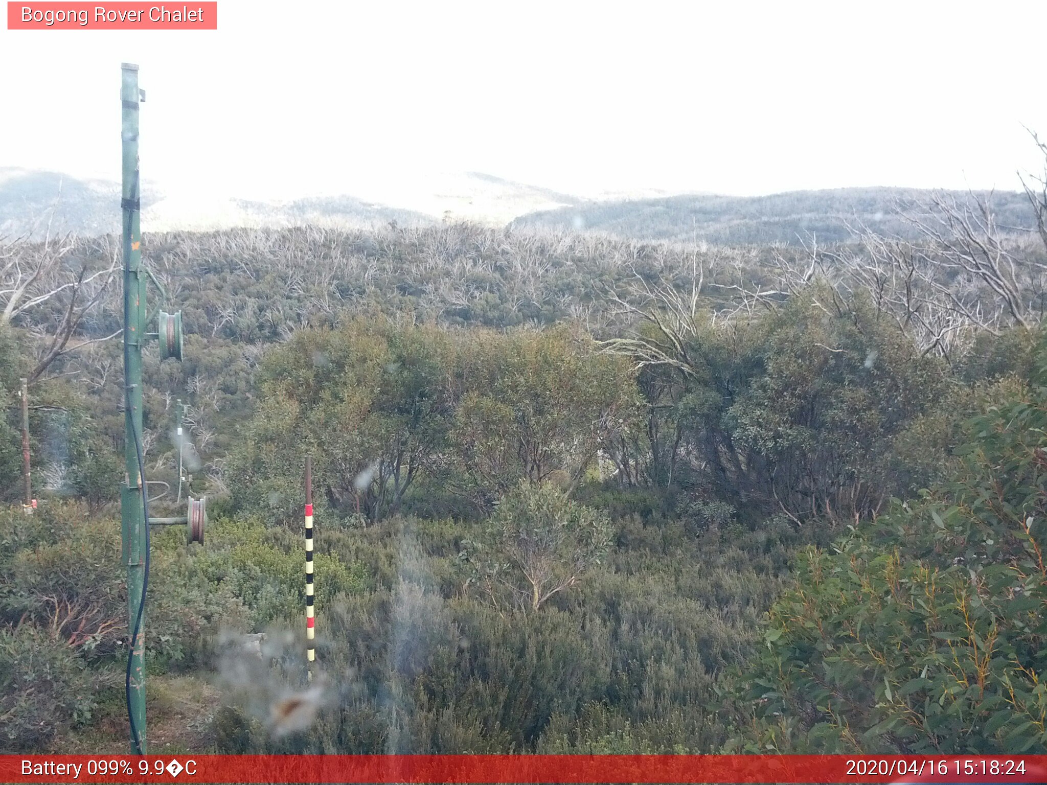 Bogong Web Cam 3:18pm Thursday 16th of April 2020