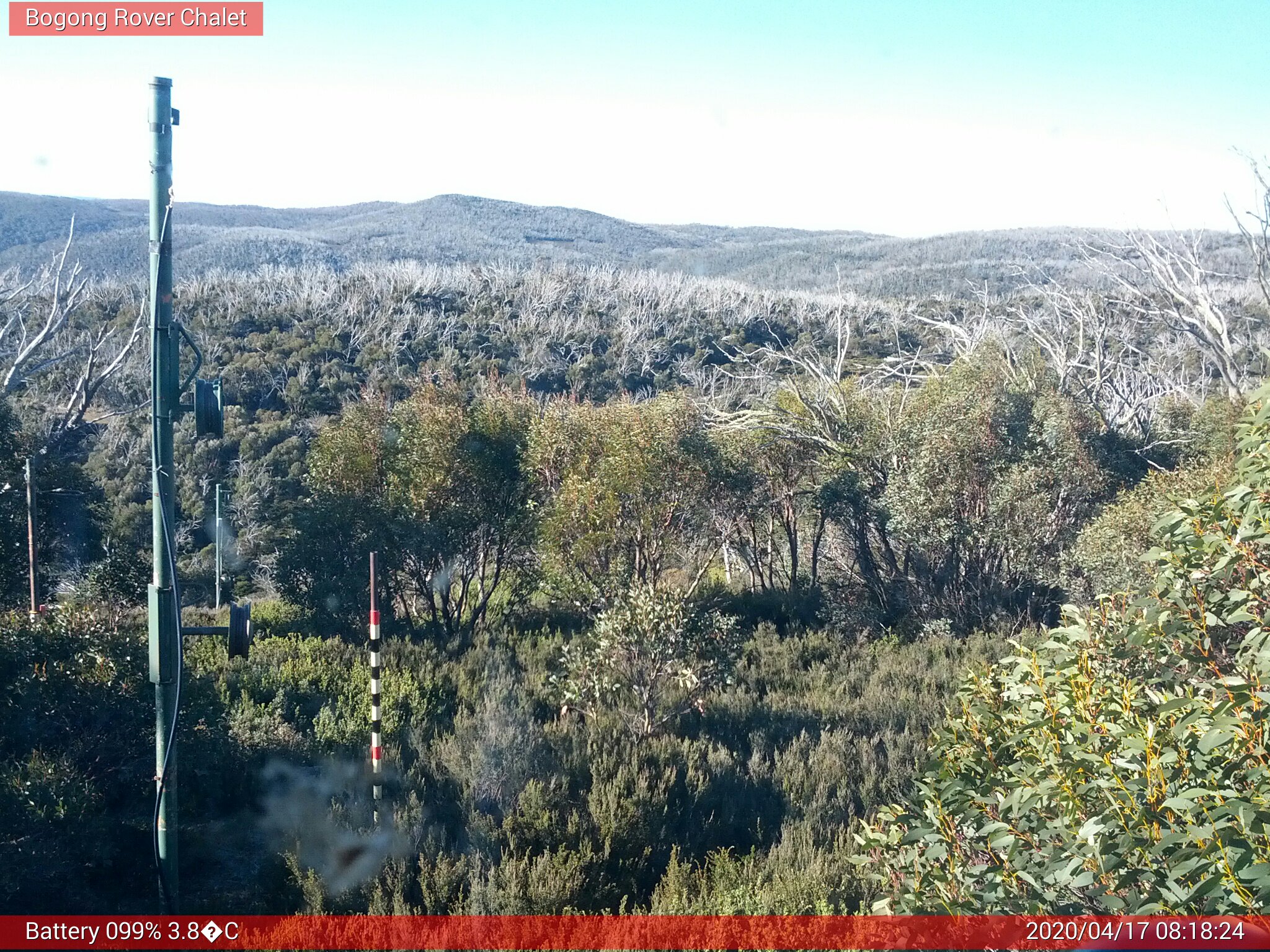 Bogong Web Cam 8:18am Friday 17th of April 2020