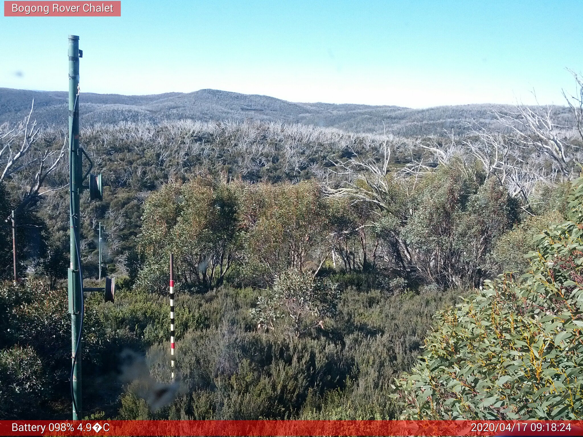 Bogong Web Cam 9:18am Friday 17th of April 2020