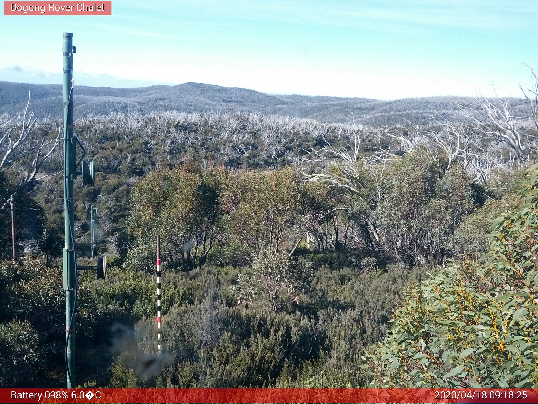 Bogong Web Cam 9:18am Saturday 18th of April 2020